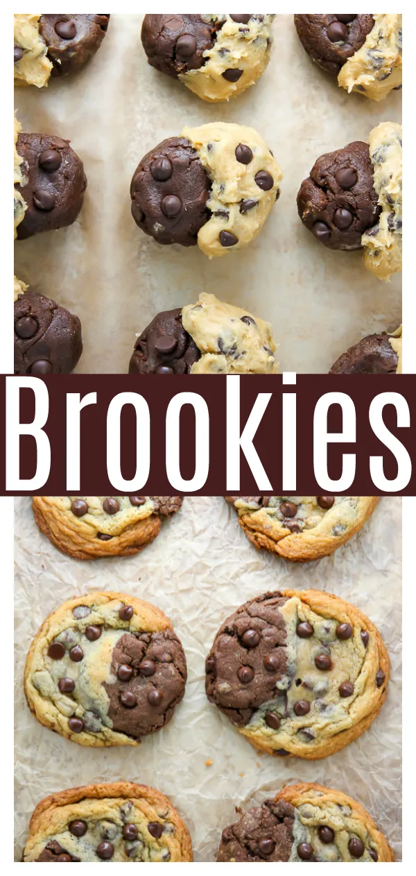 Chocolate Chip Brownie Swirl Cookies aka Brookies