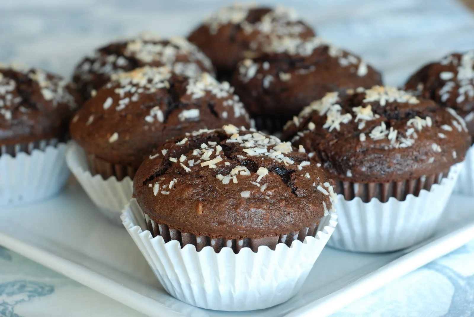 Chocolate Coconut Banana Muffins