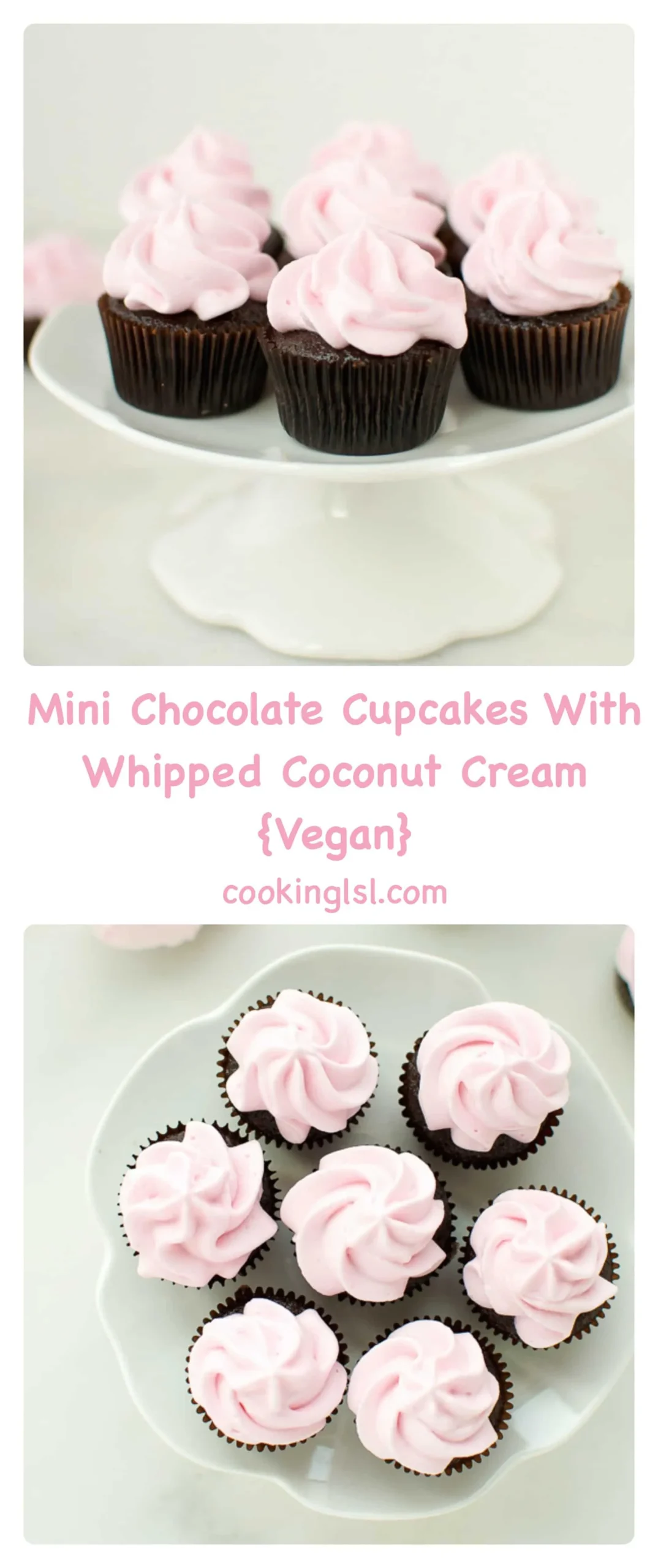 Chocolate Coconut Cupcakes with Chocolate Whipped Cream