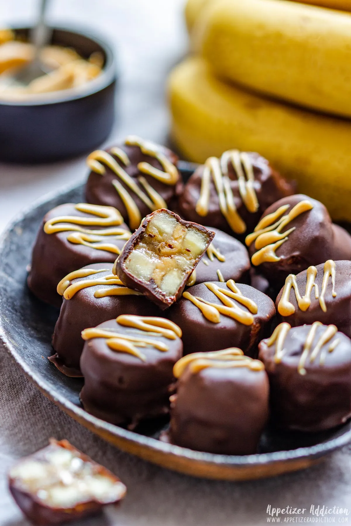 Chocolate Covered Banana Bites