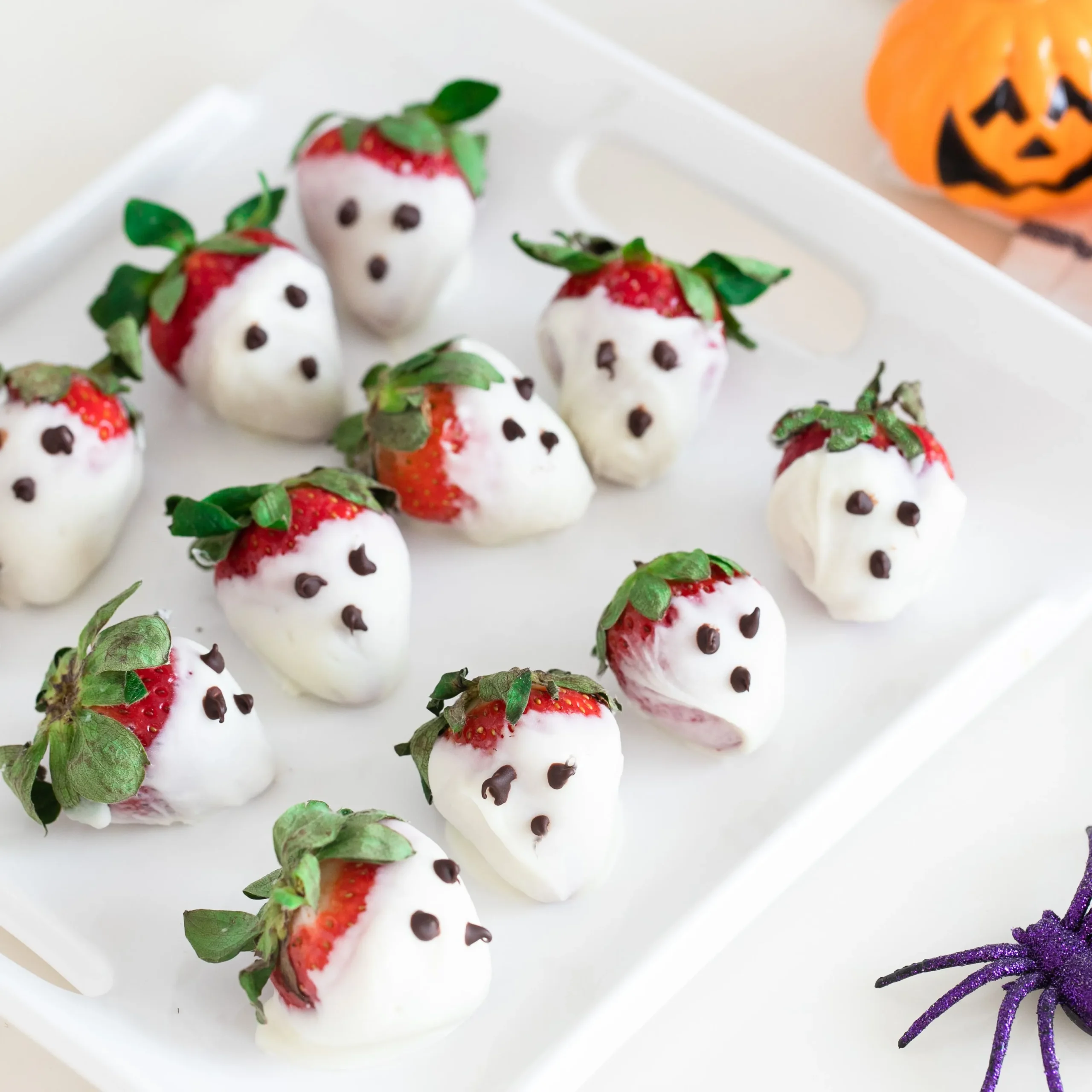 Chocolate Dipped Halloween Strawberries