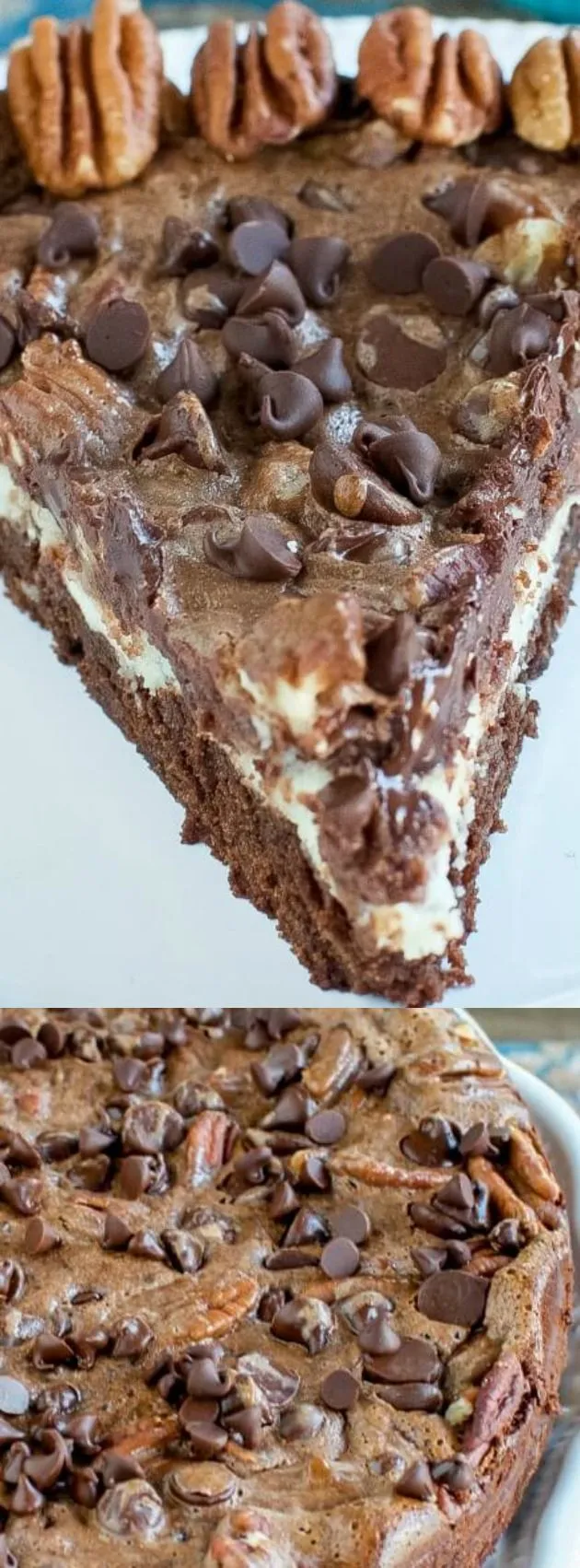 Chocolate Pecan Pie Brownie Cheesecake