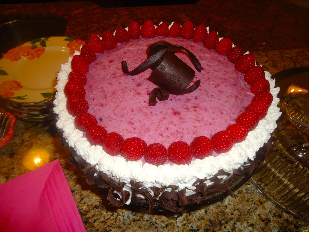 Chocolate Raspberry Bavarian Torte