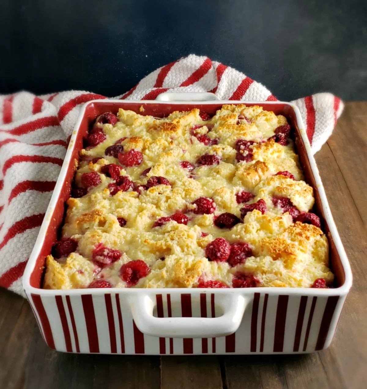 Chocolate Raspberry Bread Pudding