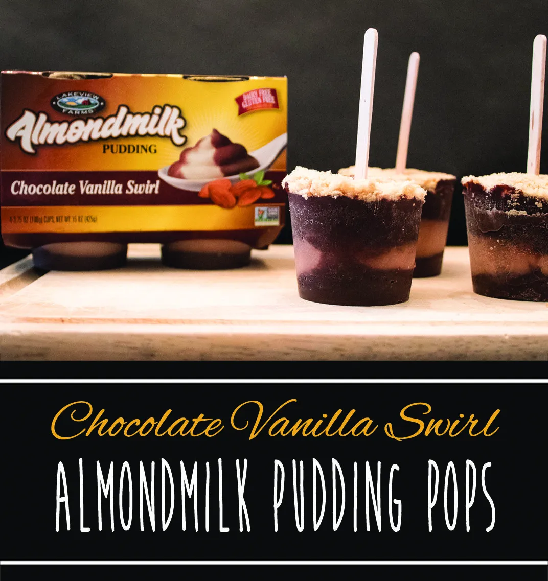 Chocolate Vanilla Swirled Pudding Pops