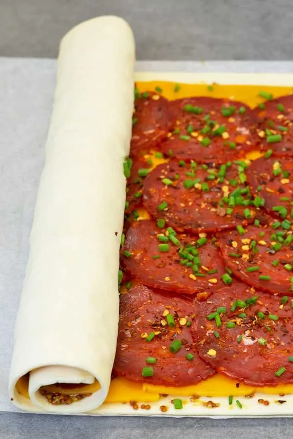 Chorizo Cheddar Potato Puffs