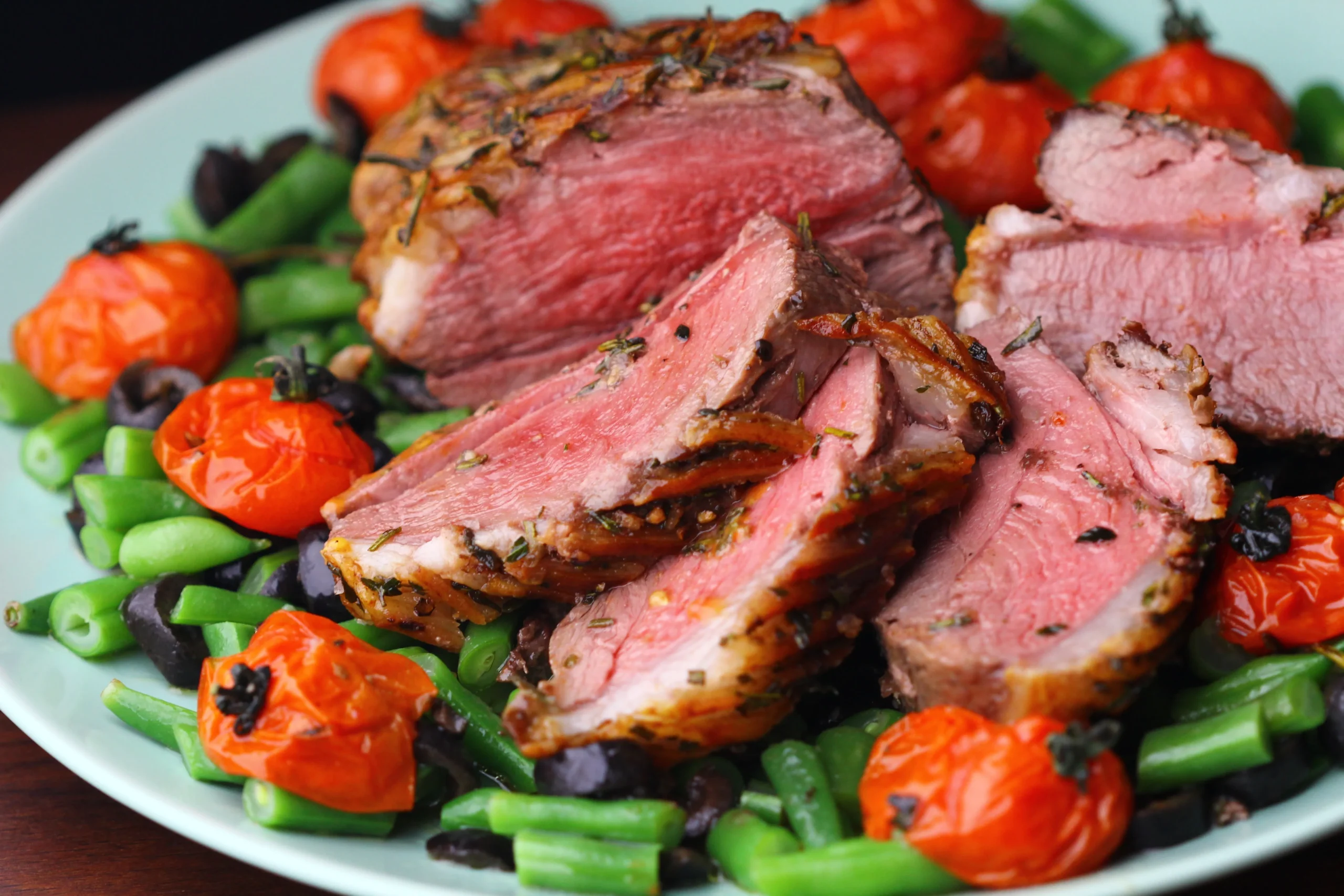 Chump End of Lamb with Onion Jam and Deep Fried Leeks