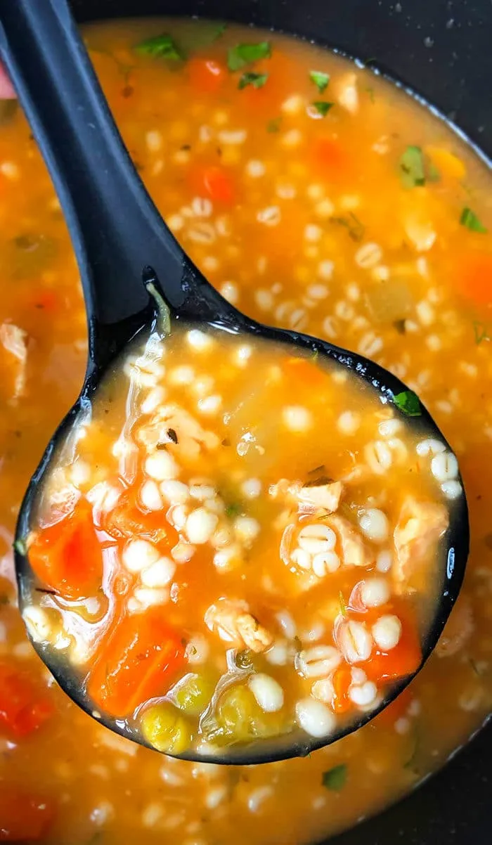 Chunky Chicken Barley Soup