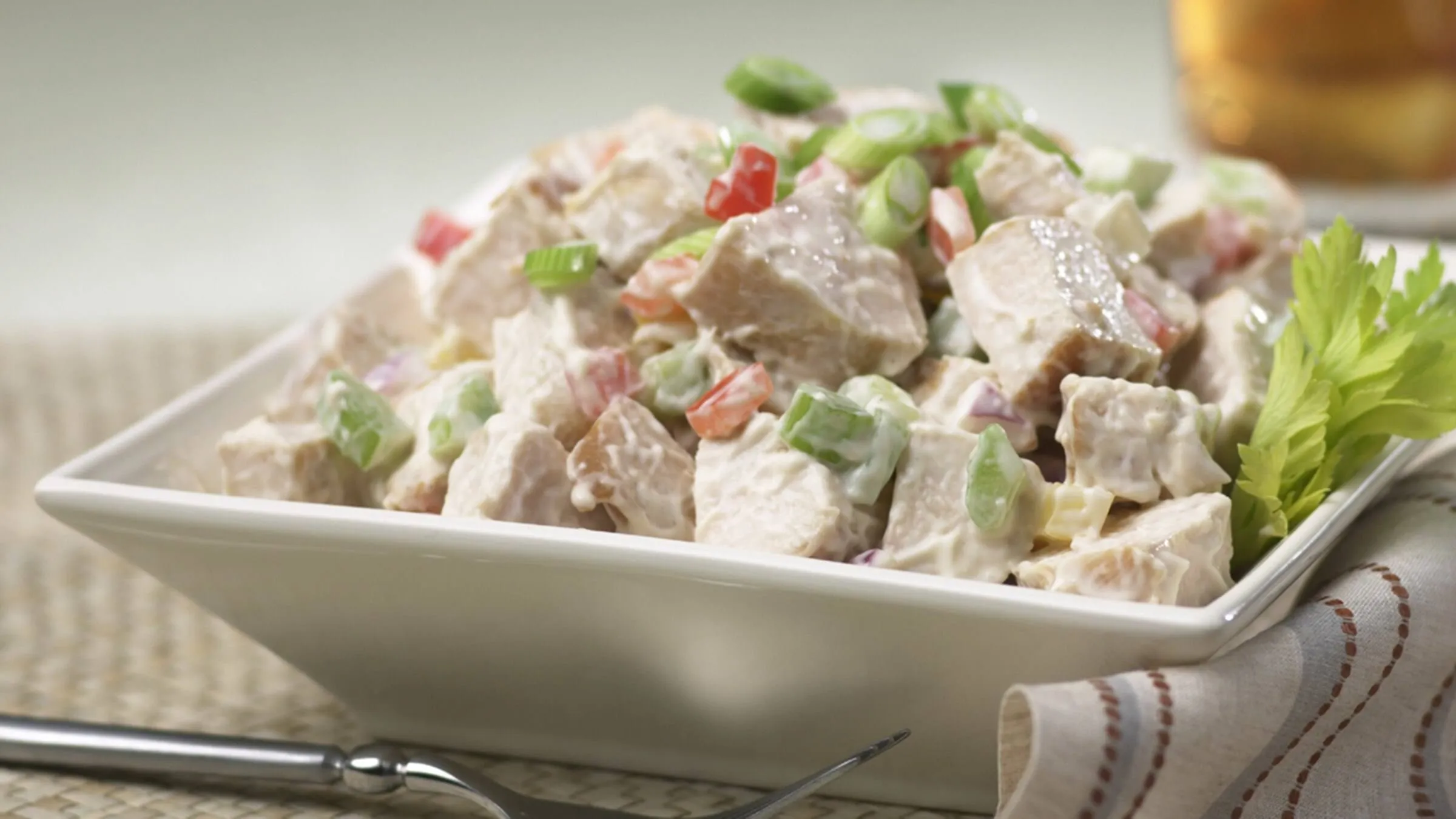 Chunky Chicken Salad on Toasted Raisin Bread