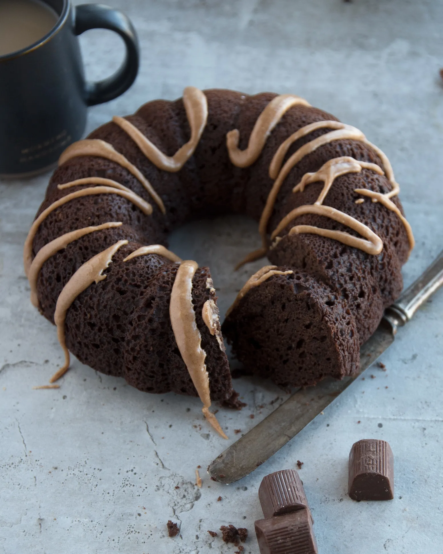 Cinnamon Chocolate Heart Bundt Cake