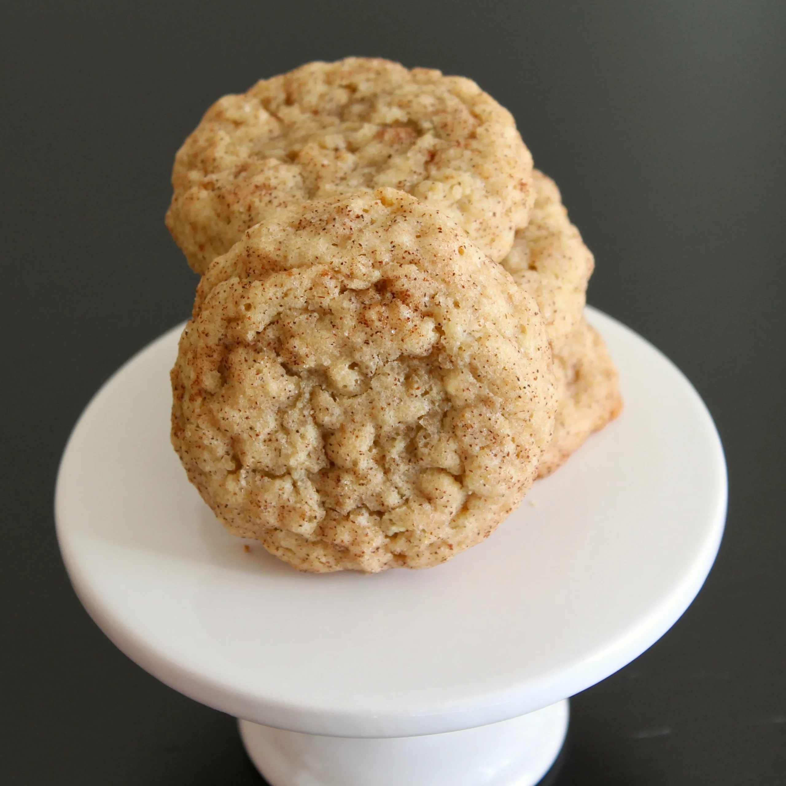 Cinnamon Oat Snickerdoodle Cookies