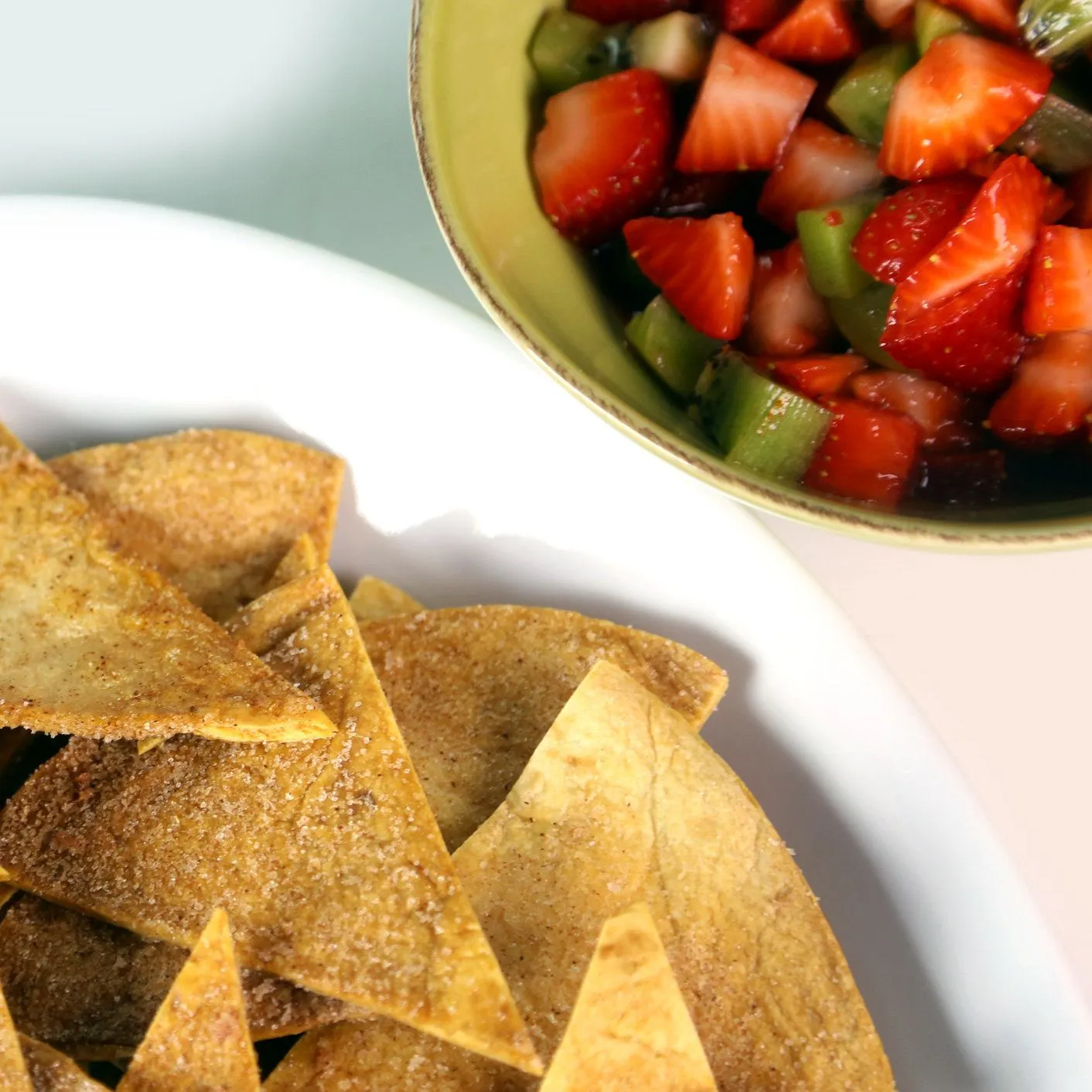 Cinnamon Tortillas with Strawberry Salsa