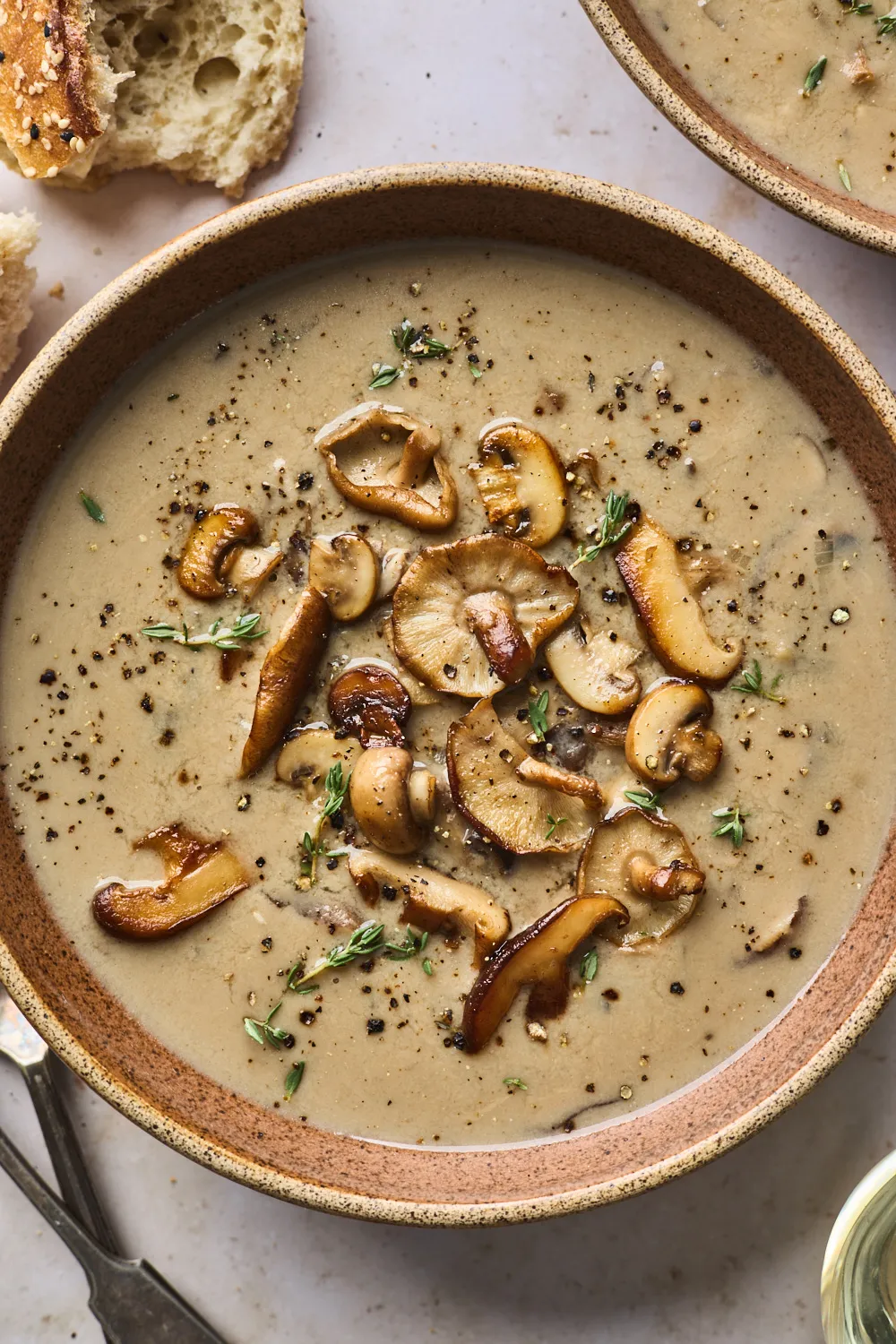 Classic Mushroom Soup with Savoury Cheese Muffins