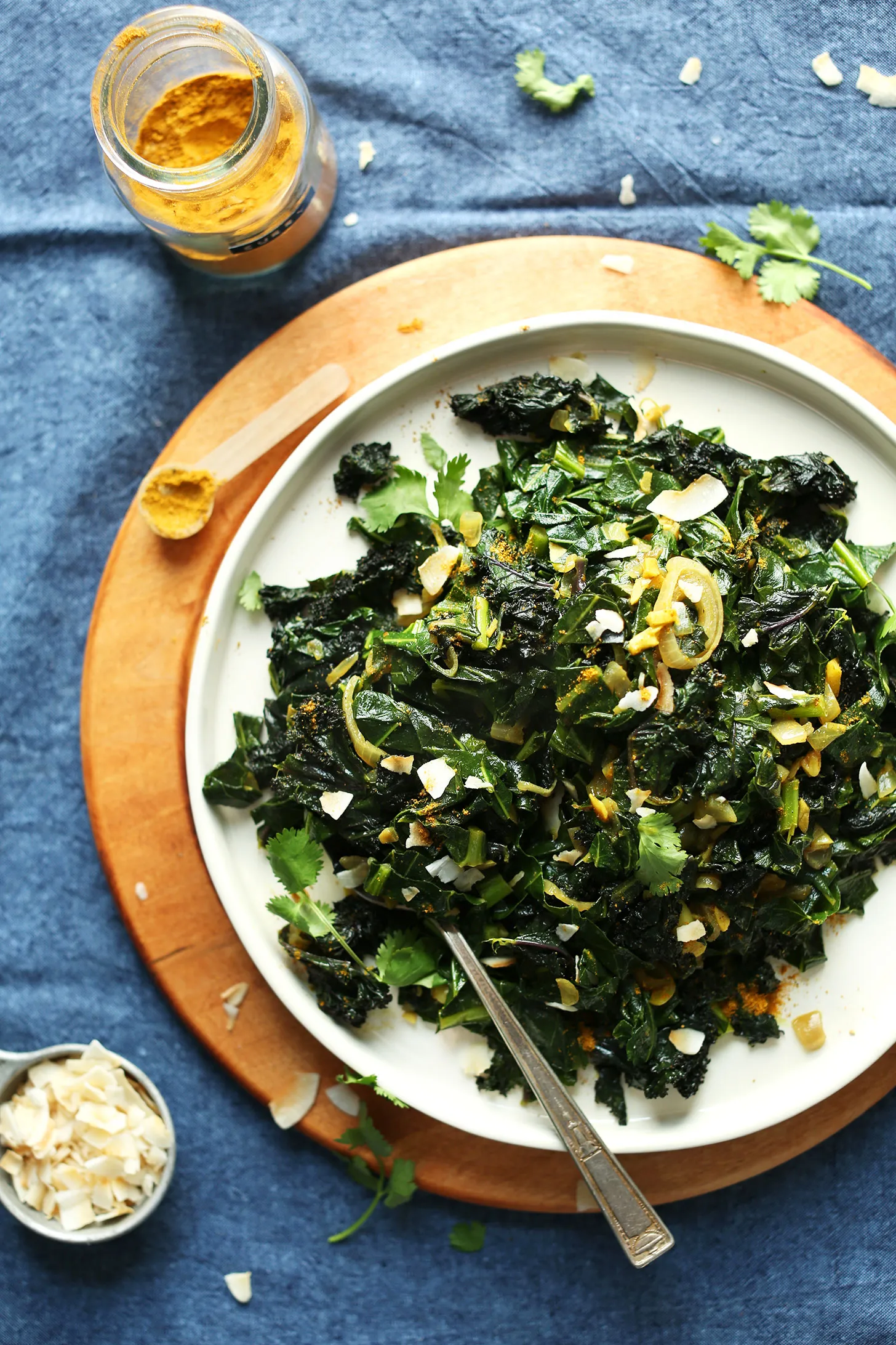 Coconut Curry Kale Greens
