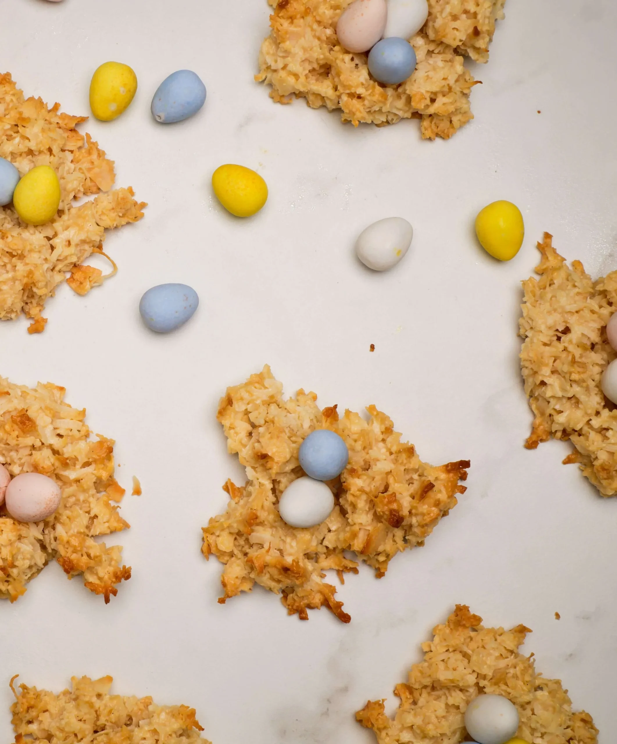 Coconut Macaroon Birds Nest Cookies