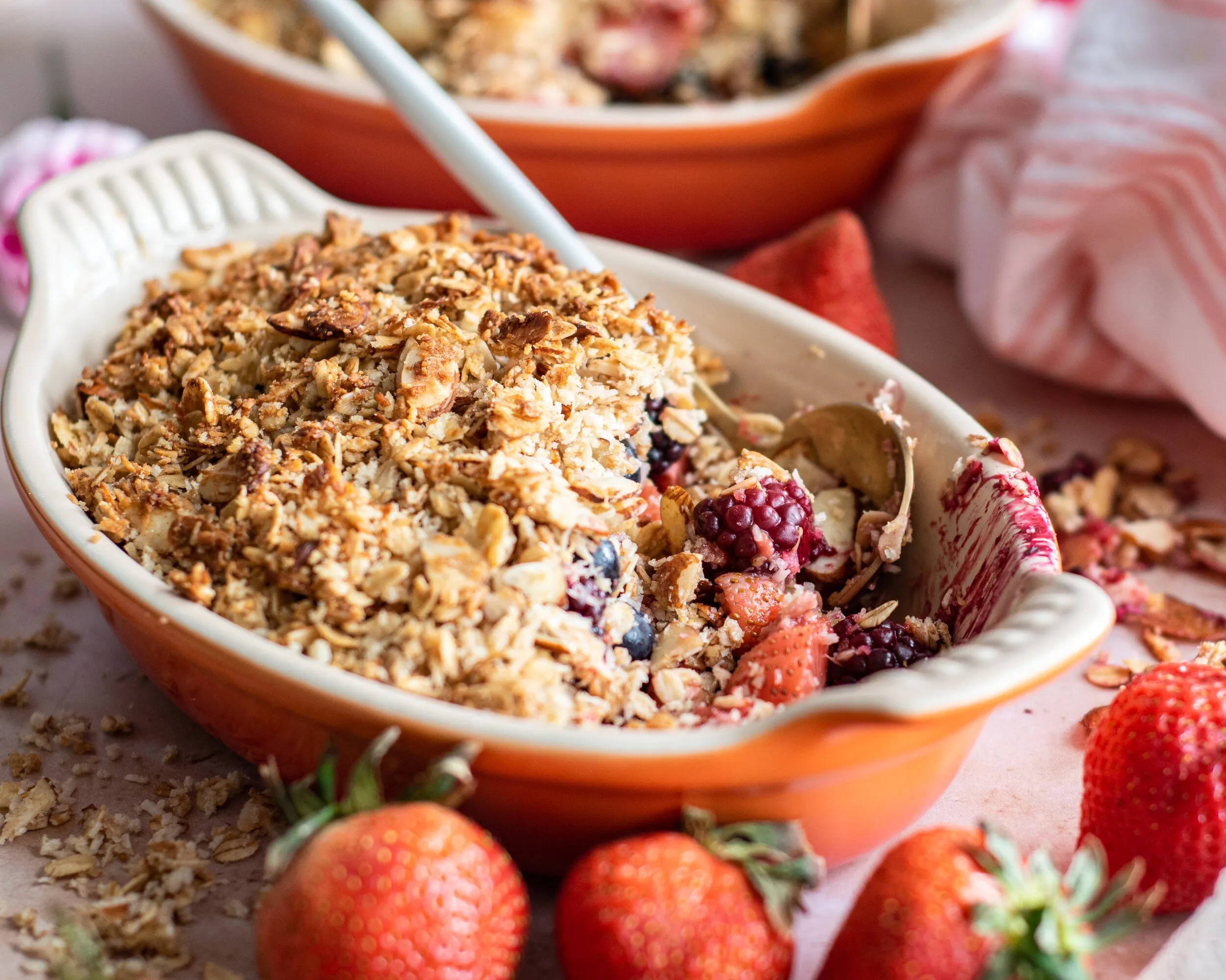 Coconut Mixed Berry Crisp