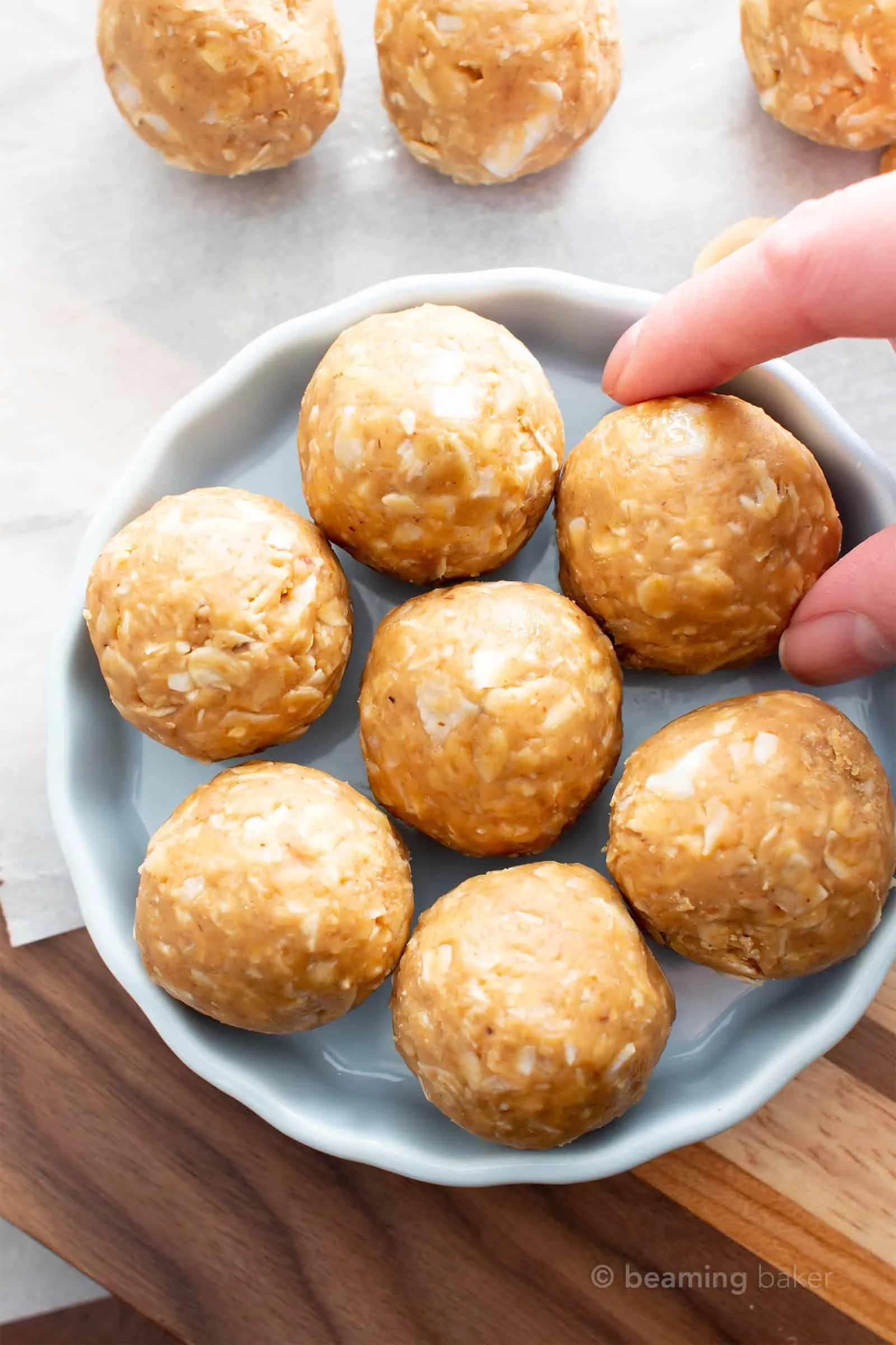Coconut Peanut Butter Protein Bites (Vegan)