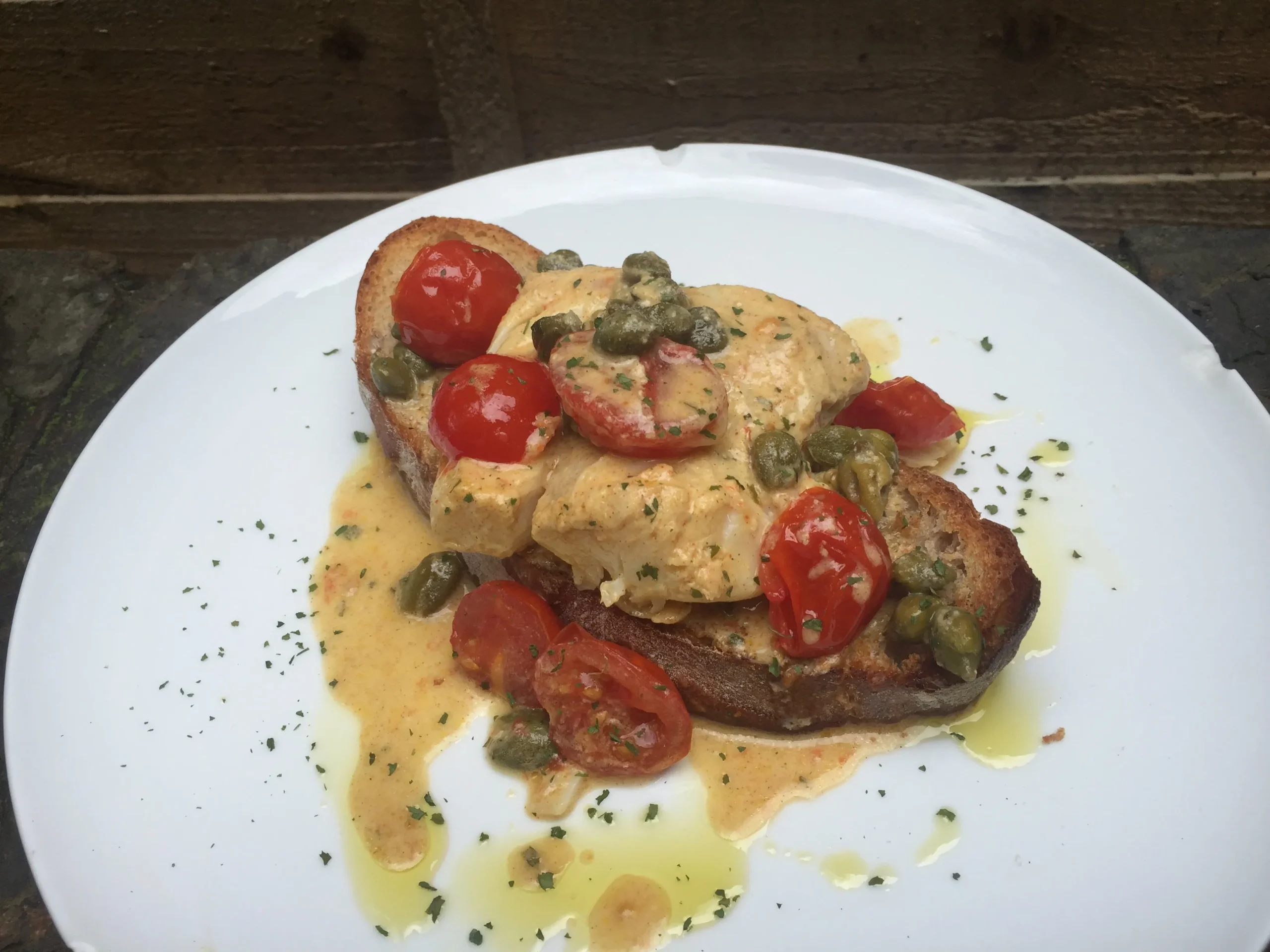 Cod Roasted in Mustard Sauce