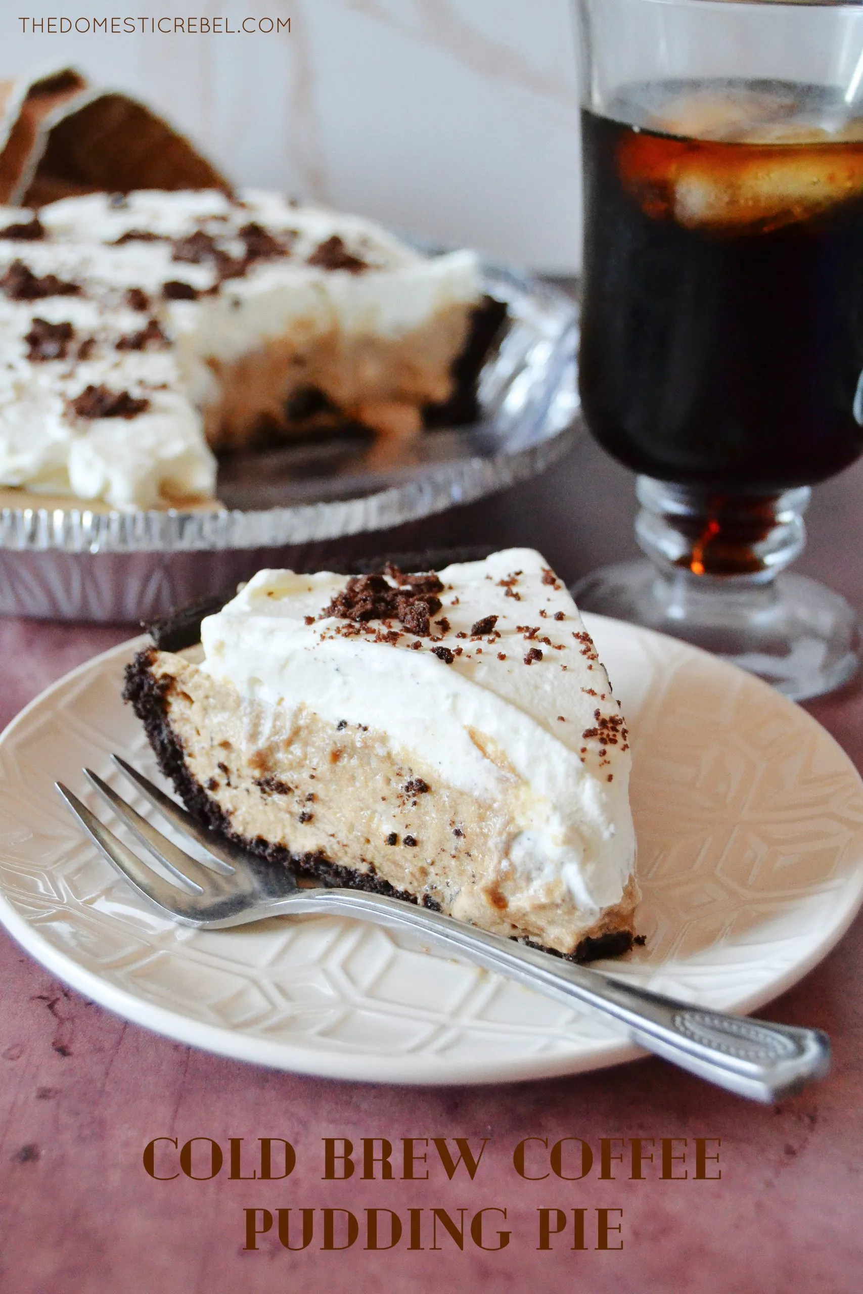 Cold Brew Coffee Pudding Pie