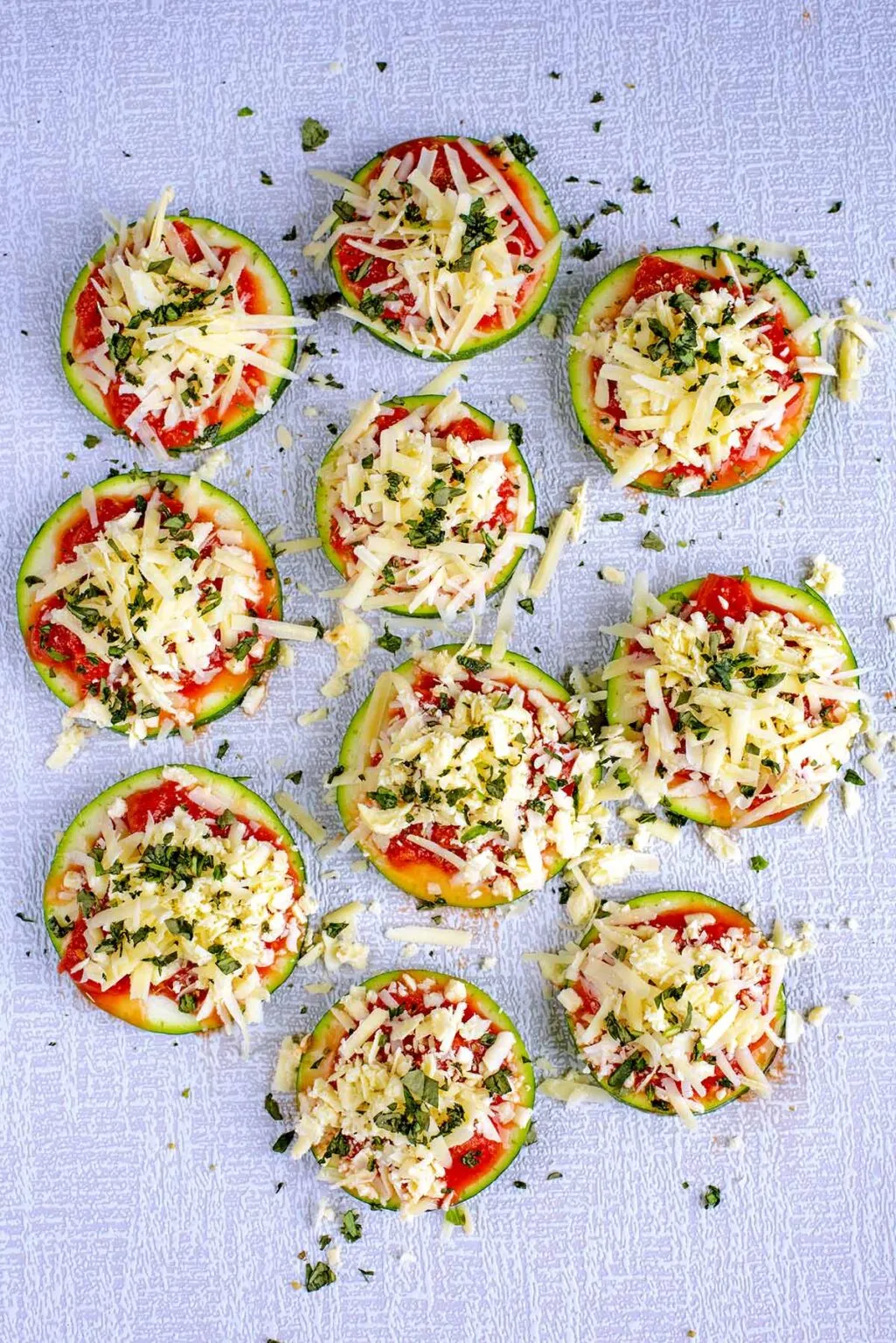 Courgette Zucchini Pizza Bites