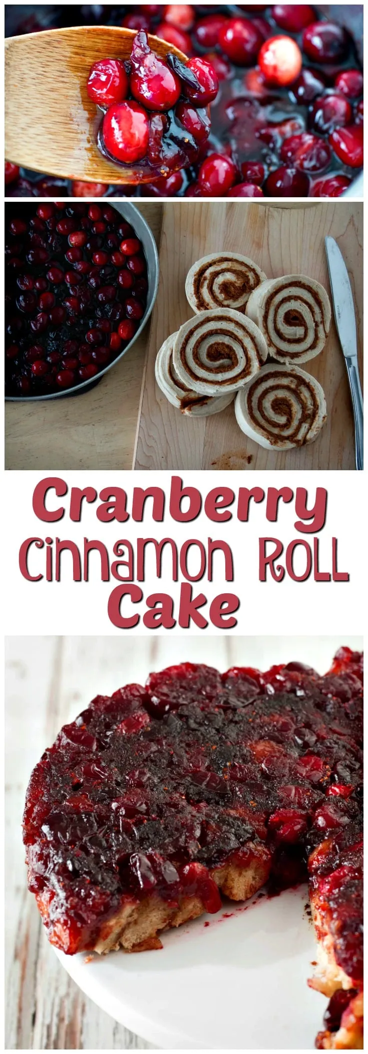 Cranberry Cinnamon Roll Cake
