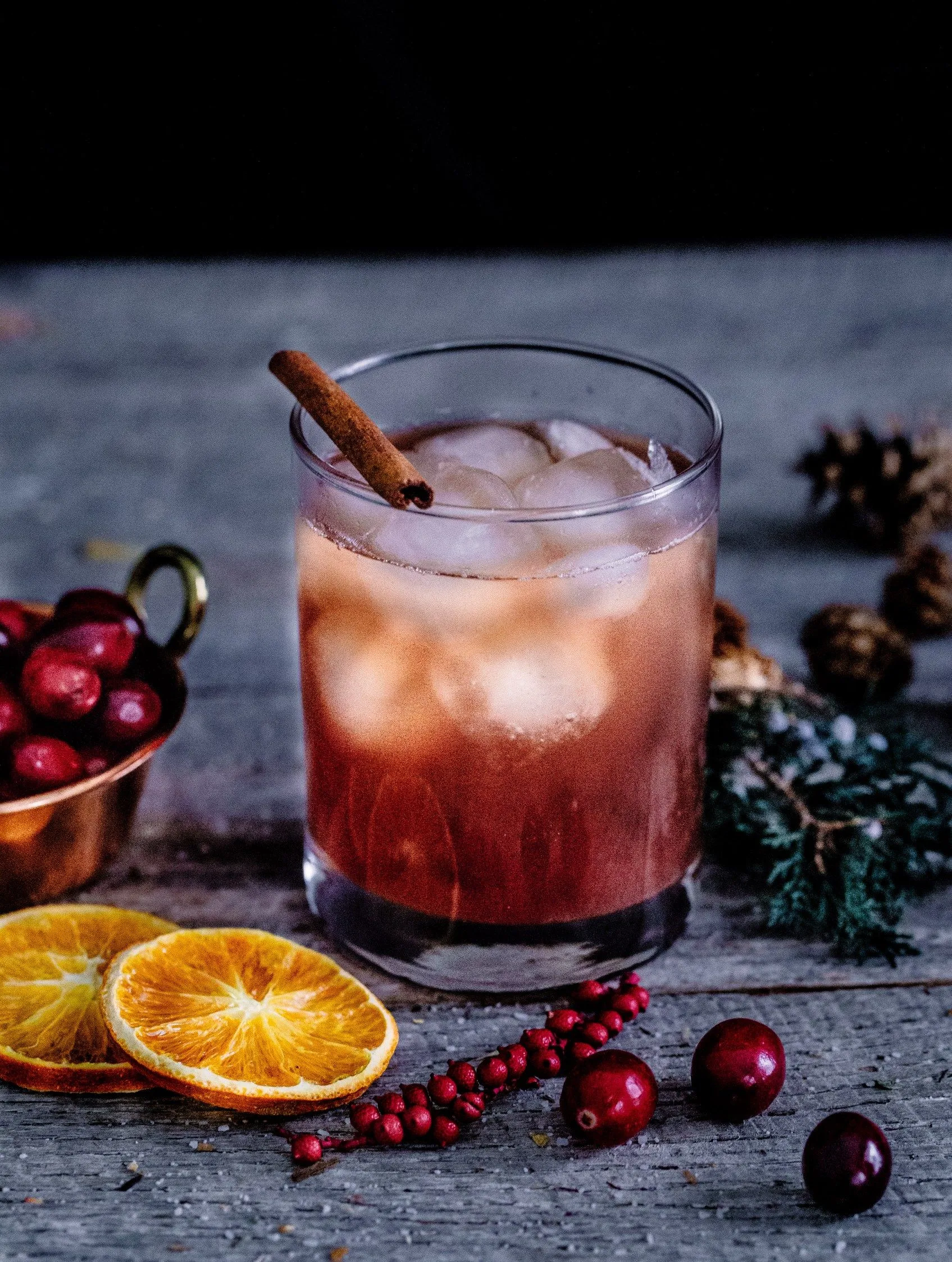 Cranberry Sauce Old Fashioned Cocktail