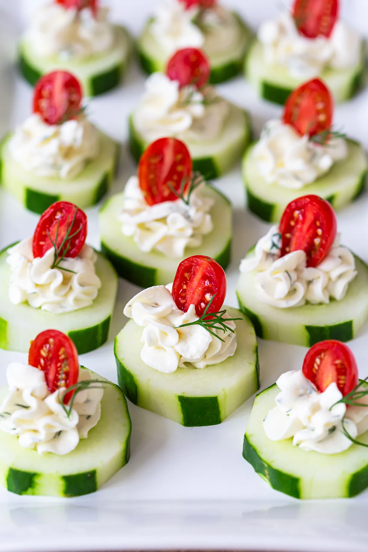 Cream Cheese Cucumber Bites with Dill
