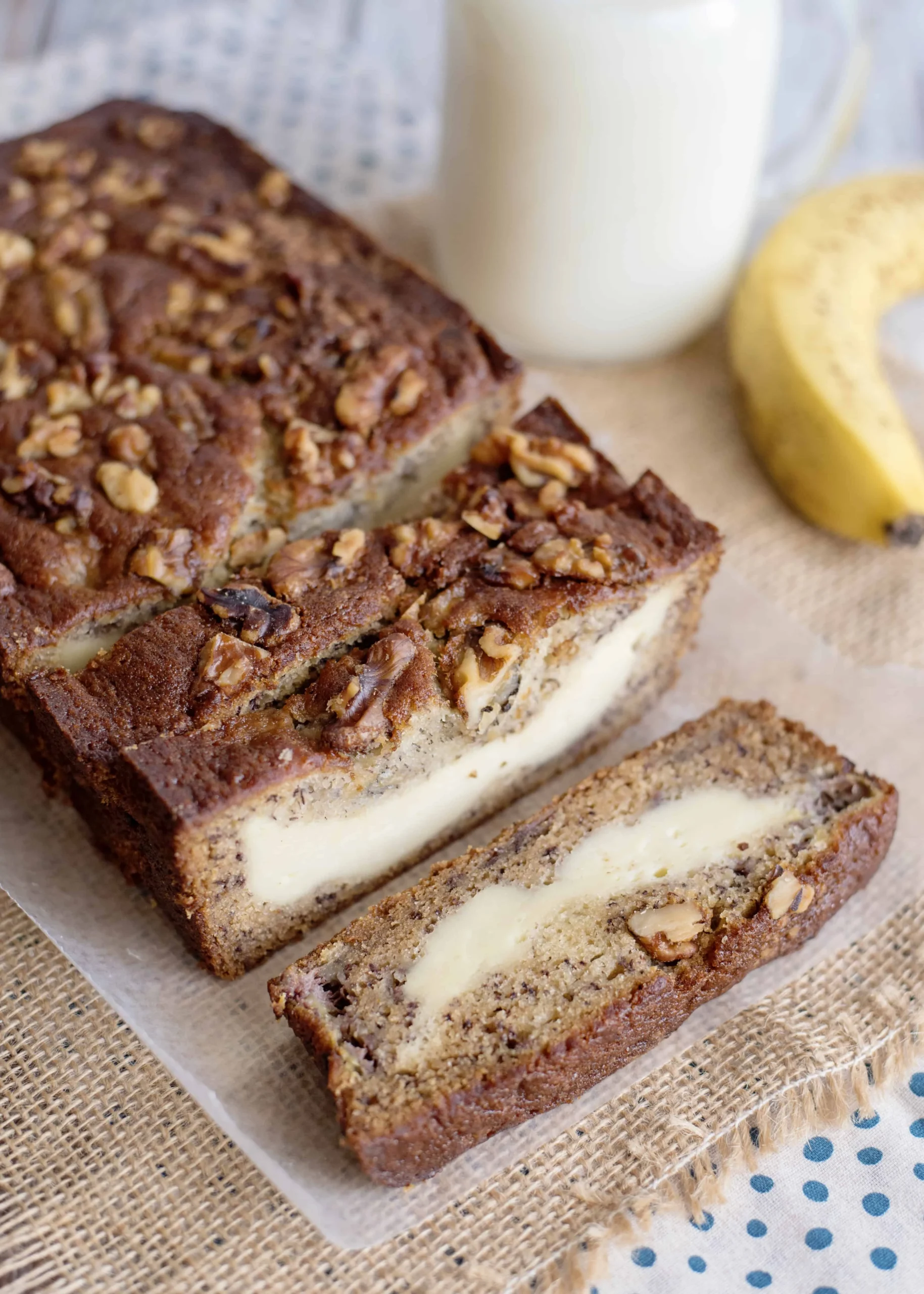 Cream Cheese Filled Banana Bread
