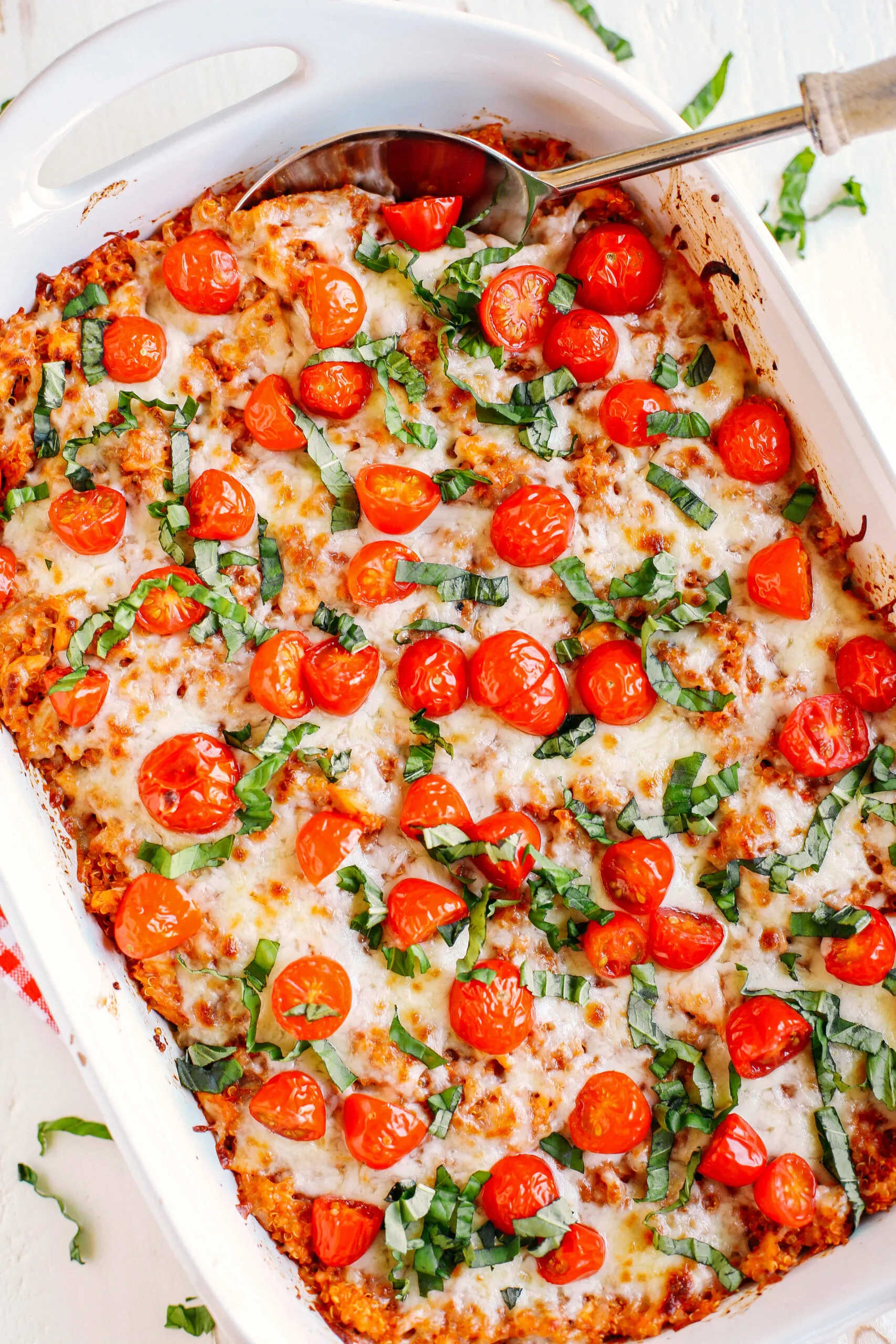 Creamy Caprese Quinoa Bake