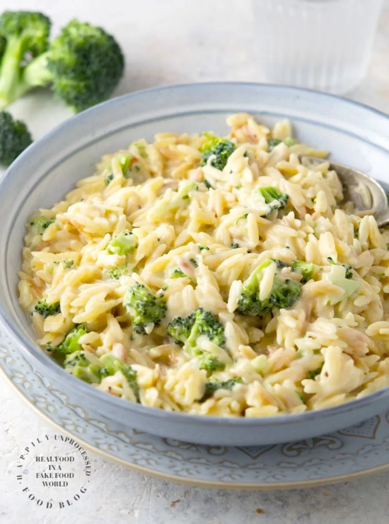 Creamy Cheddar Broccoli Orzo