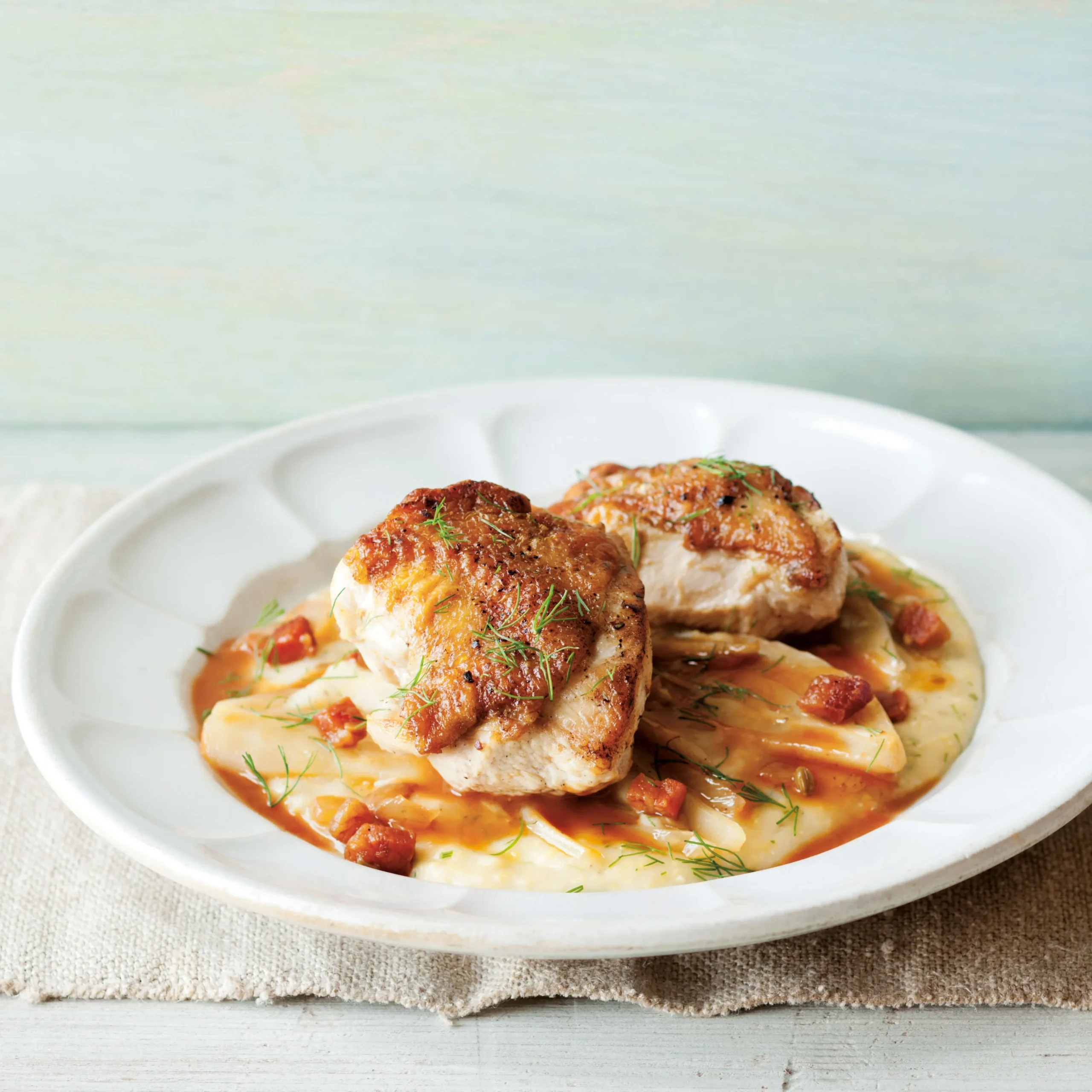 Creamy Chicken with Soft Polenta