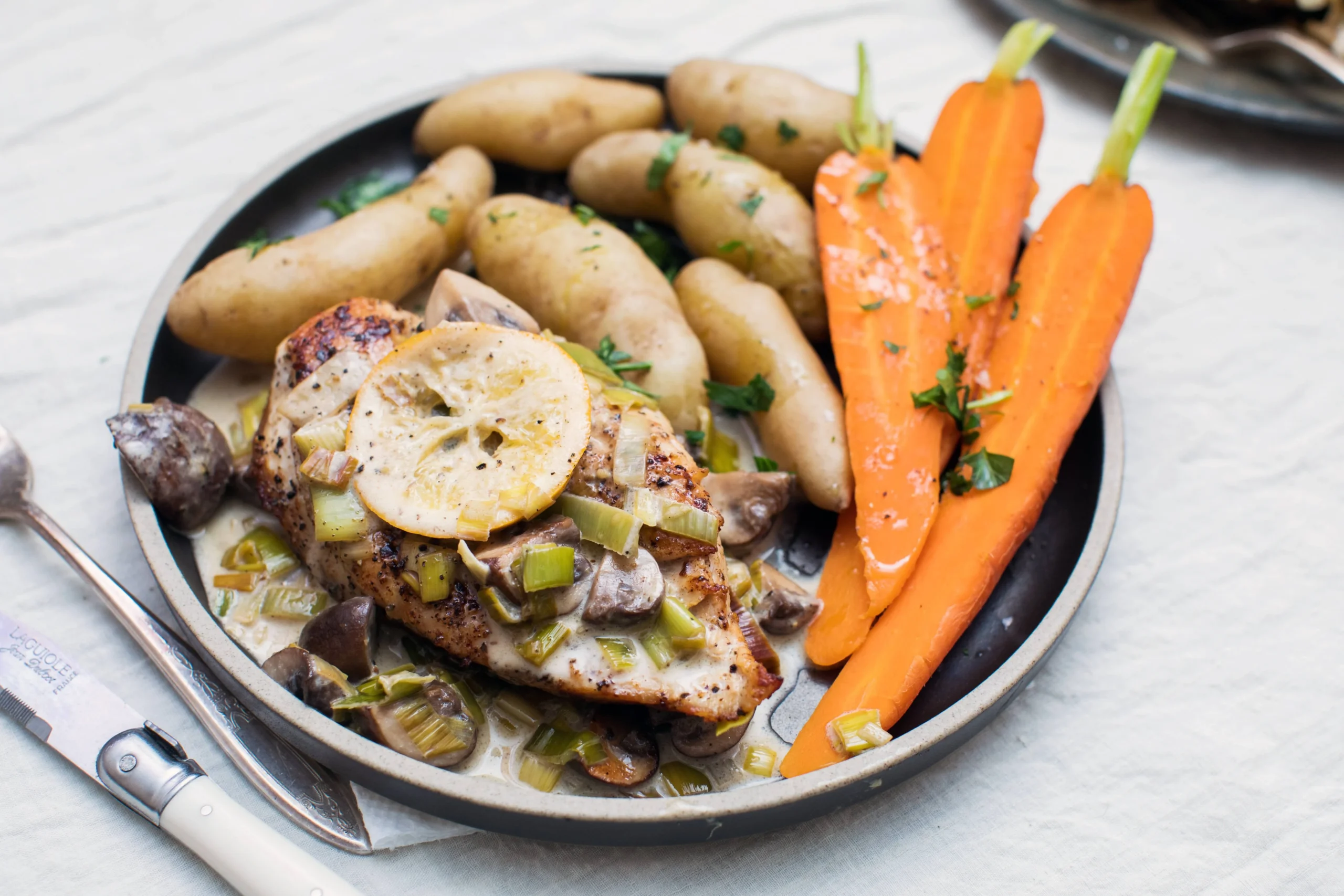 Creamy Lemon Mushroom Chicken
