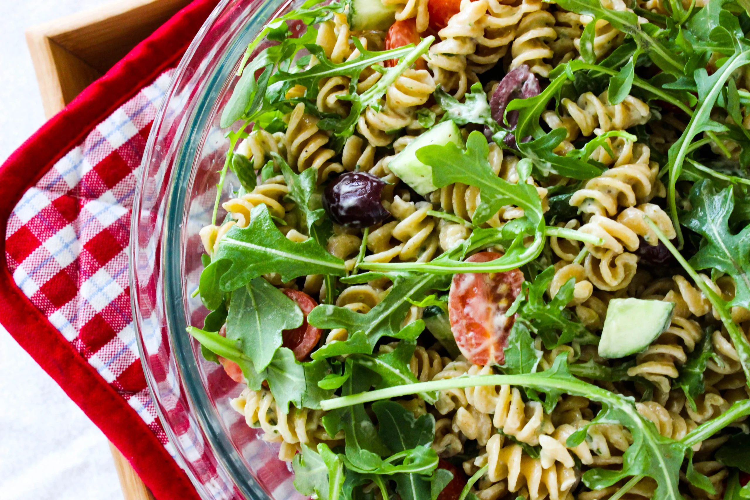 Creamy Summer Arugula Pasta Salad