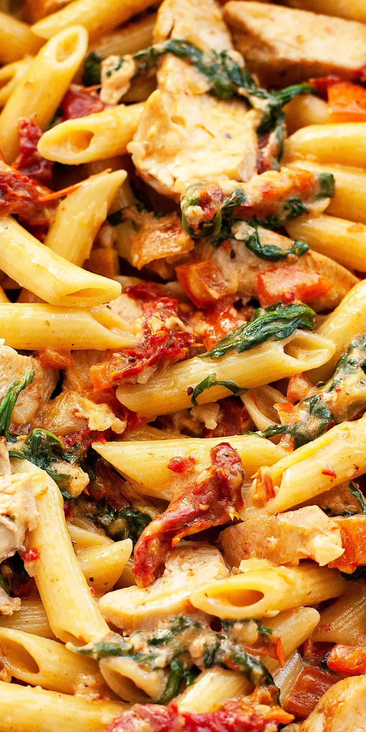 Creamy Tuscan Chicken Pasta Bake