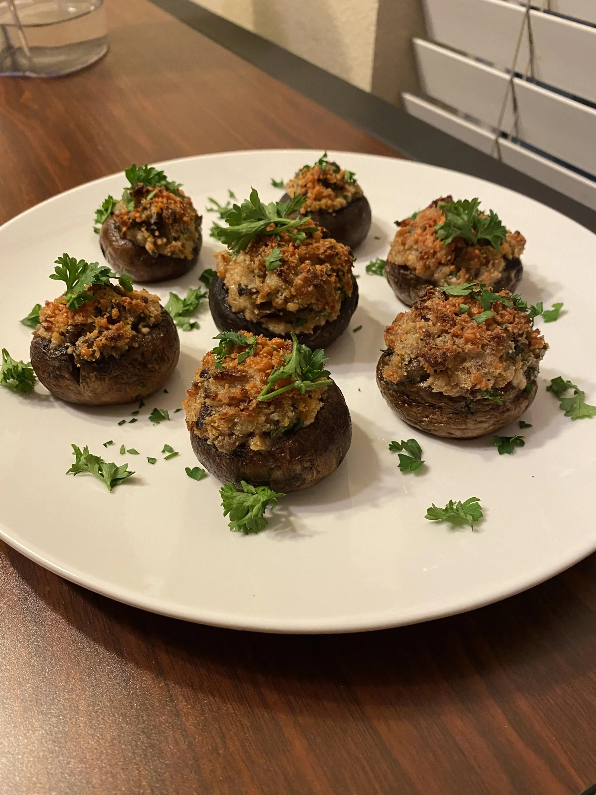 Crimini Mushrooms Stuffed with Chard