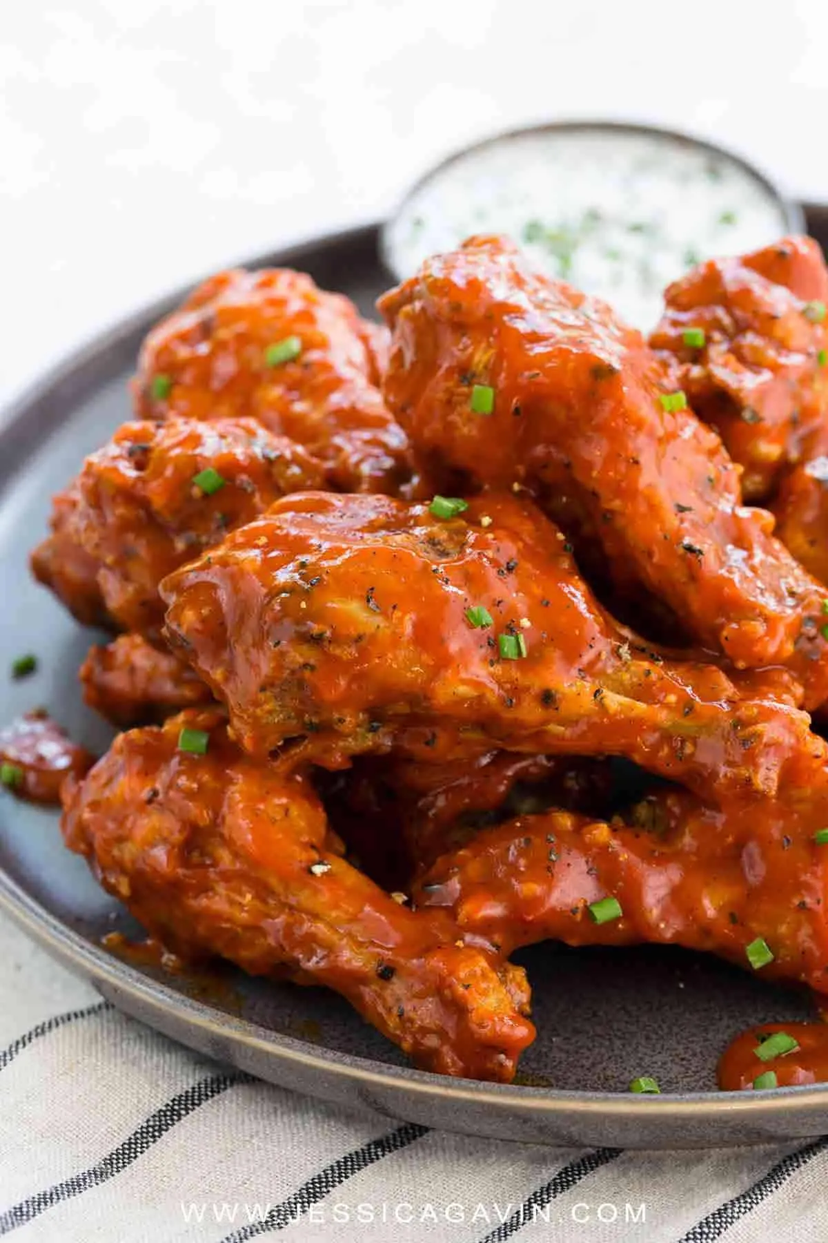 Crispy Baked Buffalo Wings with Homemade Buffalo Sauce