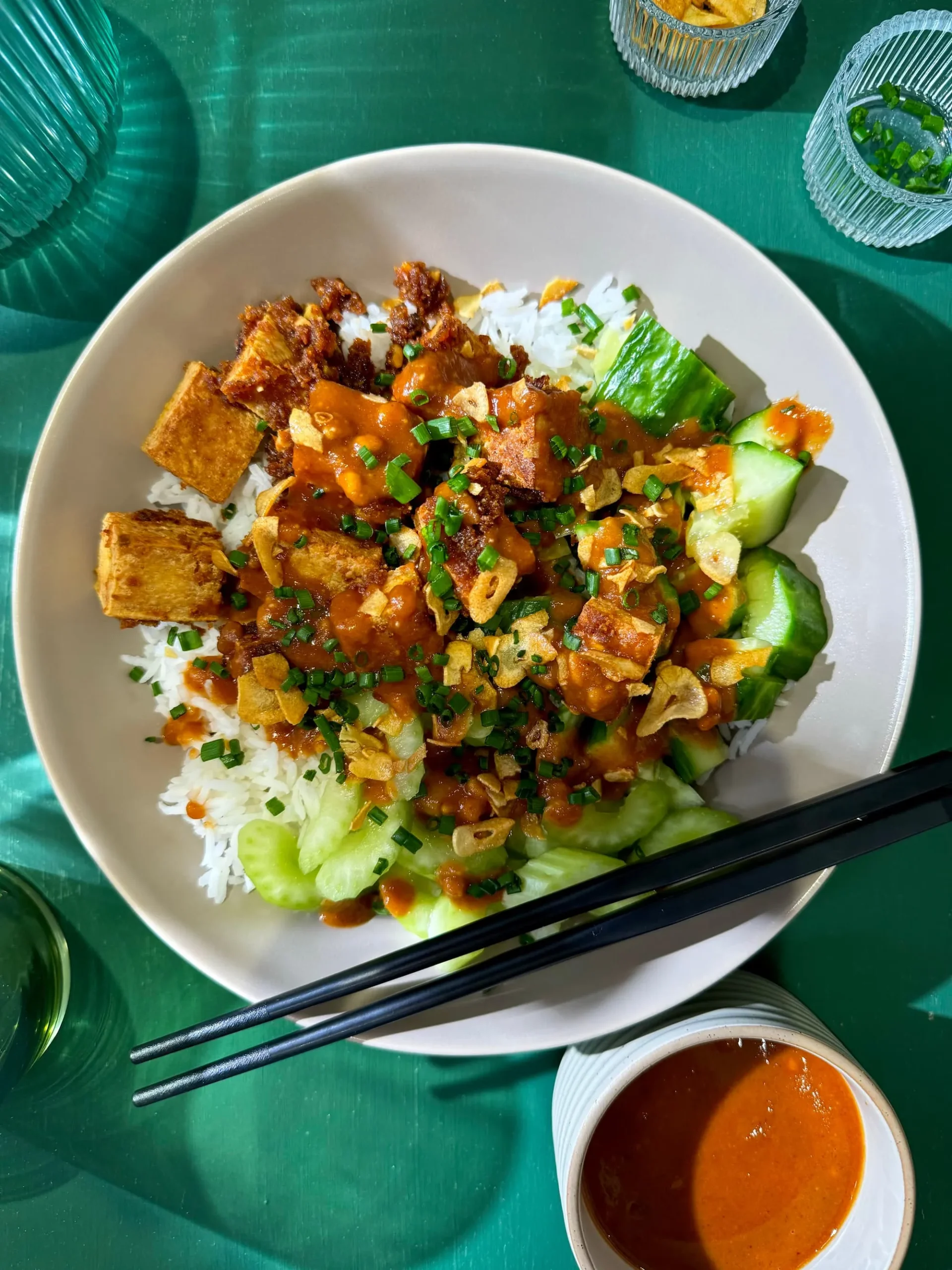 Crispy Chilli Peanut Tofu