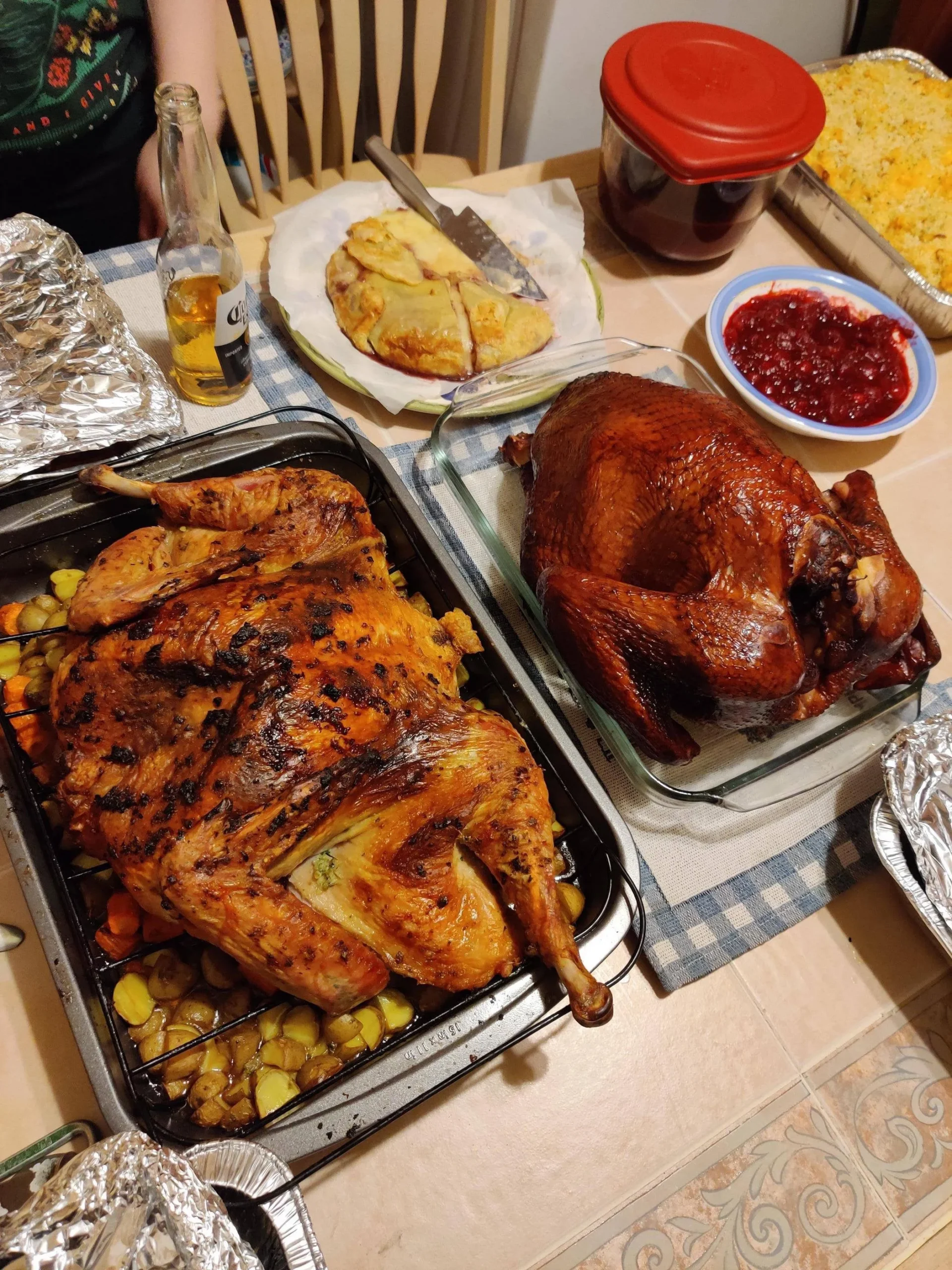 Crispy Cranberry Herb Butter Butterflied Turkey Roasted Vegetables