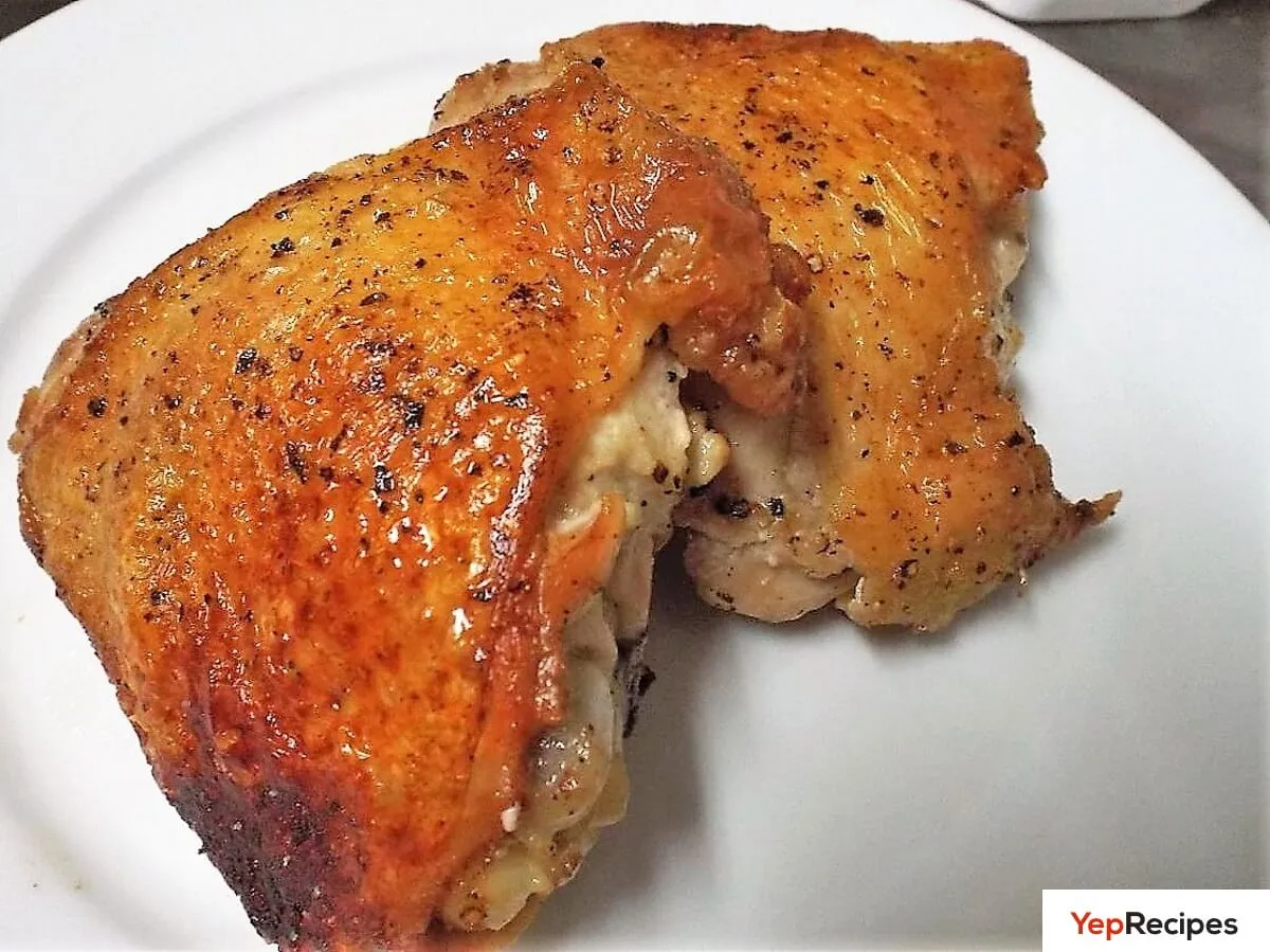 Crispy Roasted Salt and Pepper Chicken Thighs