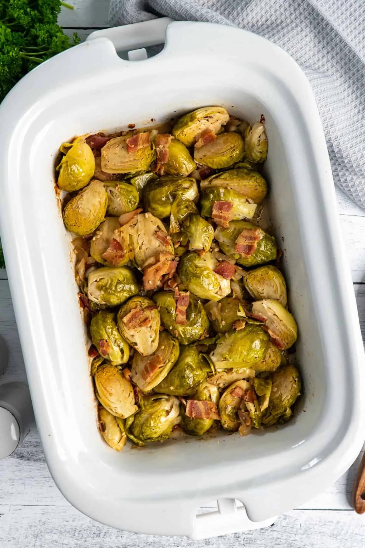 Crock Pot Crispy Brussels Sprouts