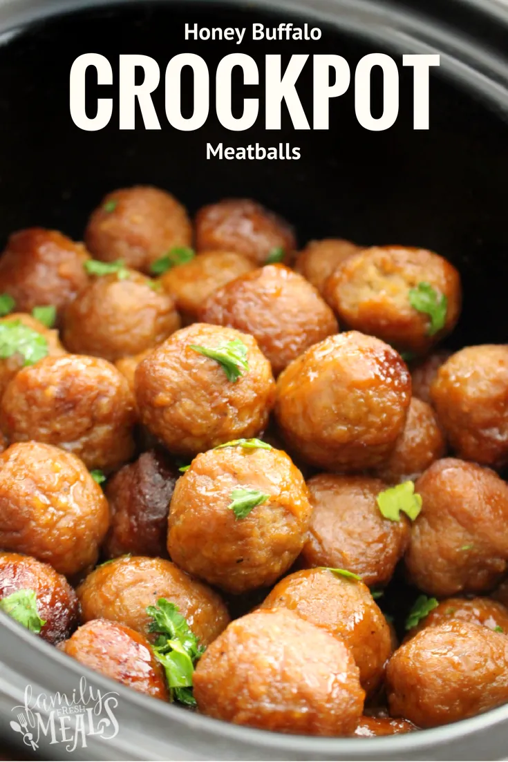 Crock Pot Honey Buffalo Chicken Meatballs