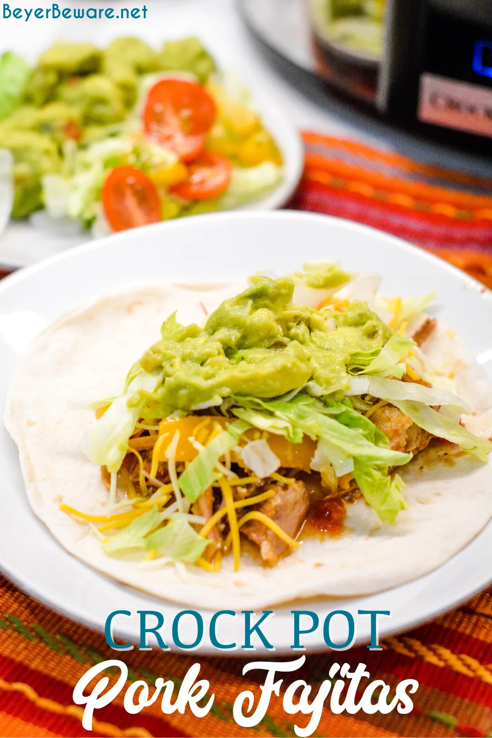 Crock Pot Pork Fajitas