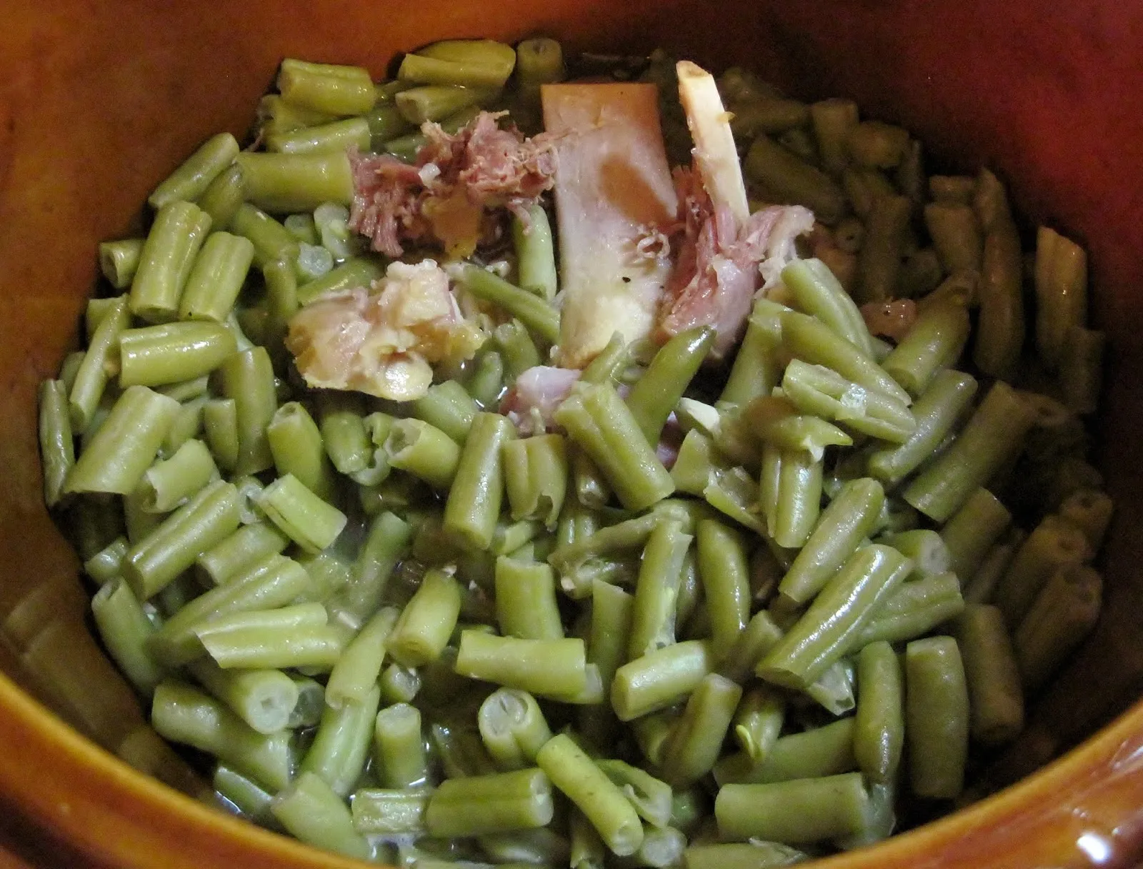 Crock Pot Southern Green Beans and Ham Hock