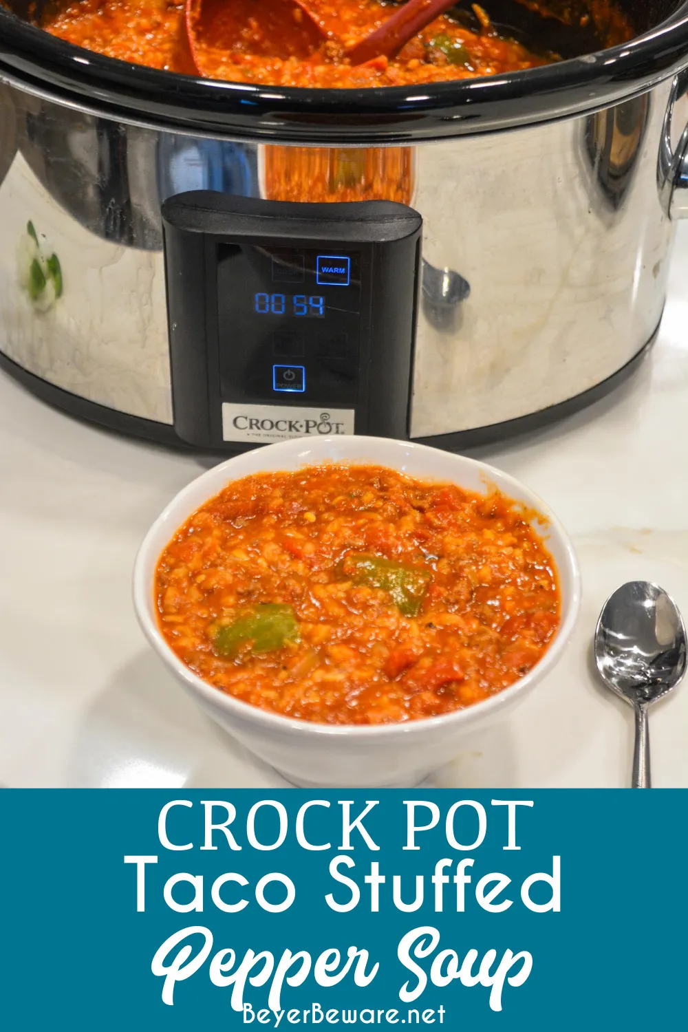 Crock Pot Taco Stuffed Pepper Soup