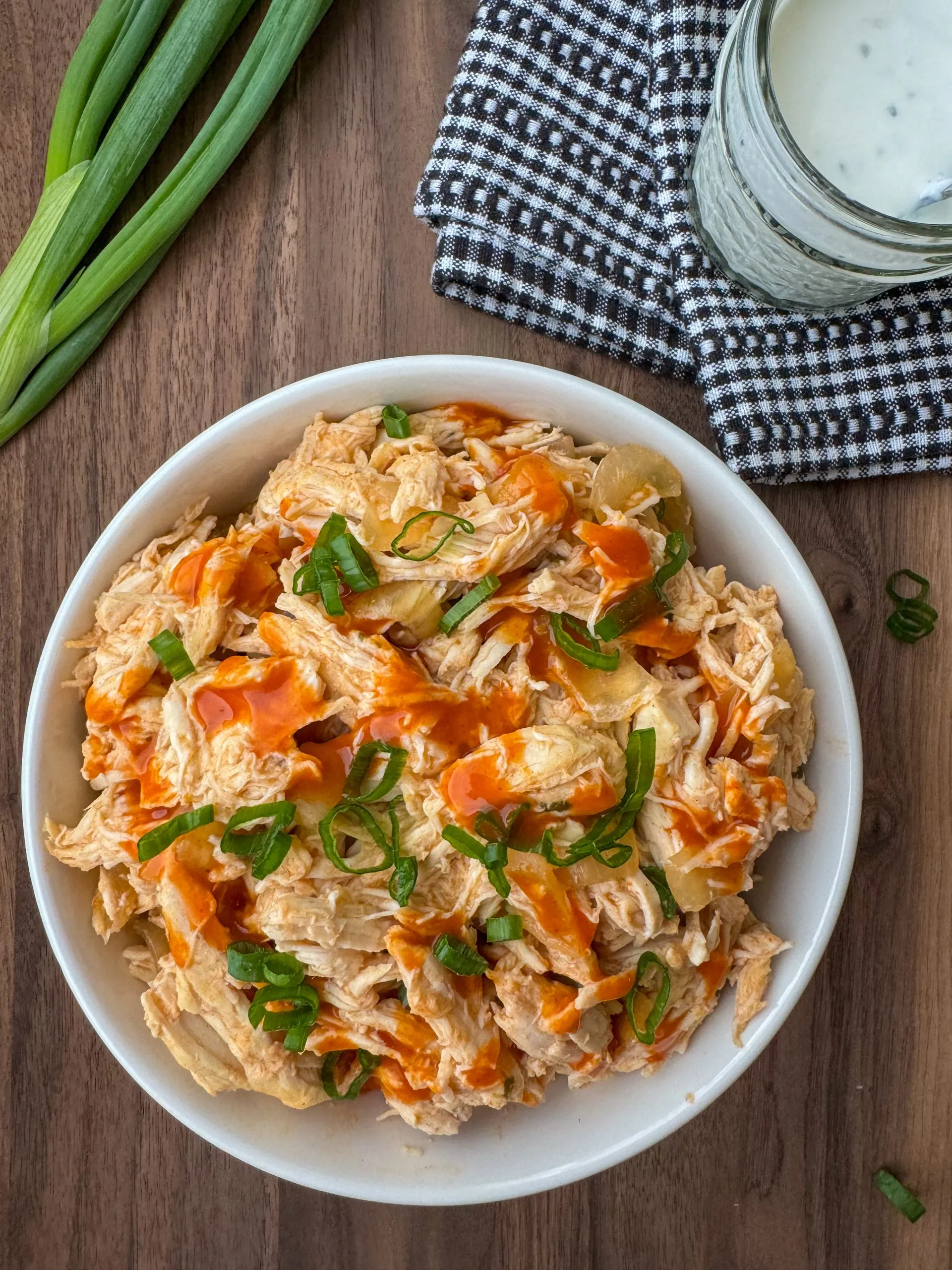 Crockpot Buffalo Ranch Pulled Chicken