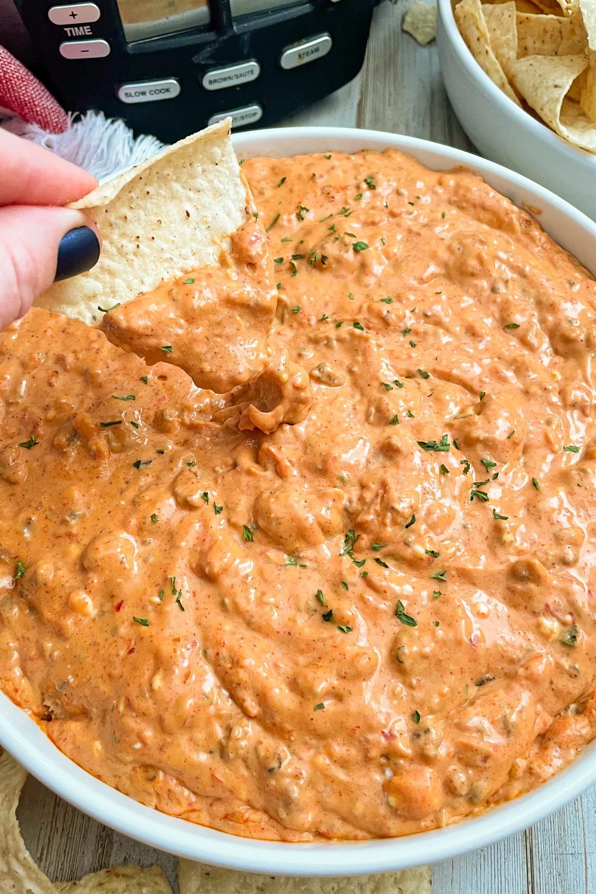 Crockpot Cream Cheese Taco Dip