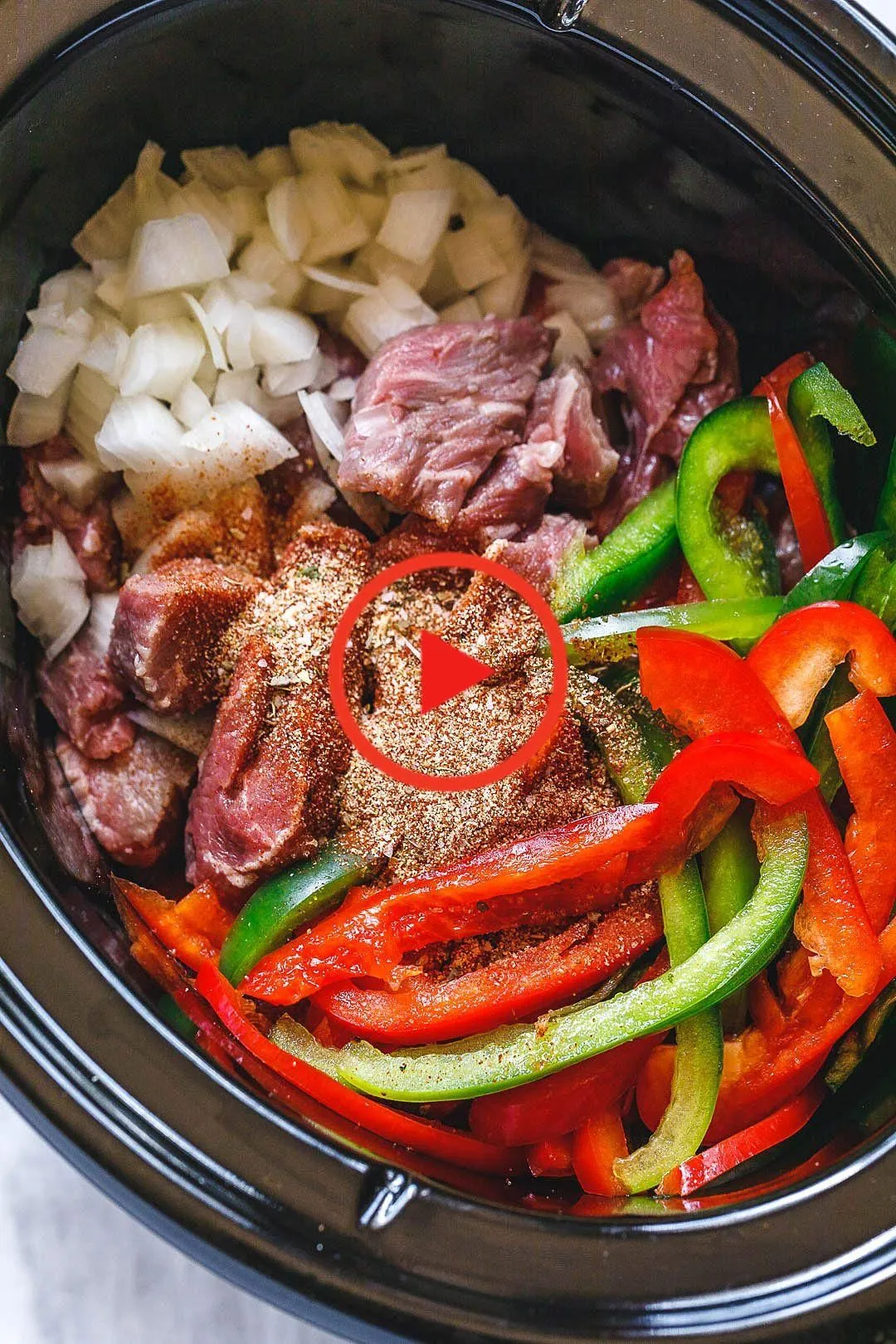 Crockpot Easy Beef Fajitas