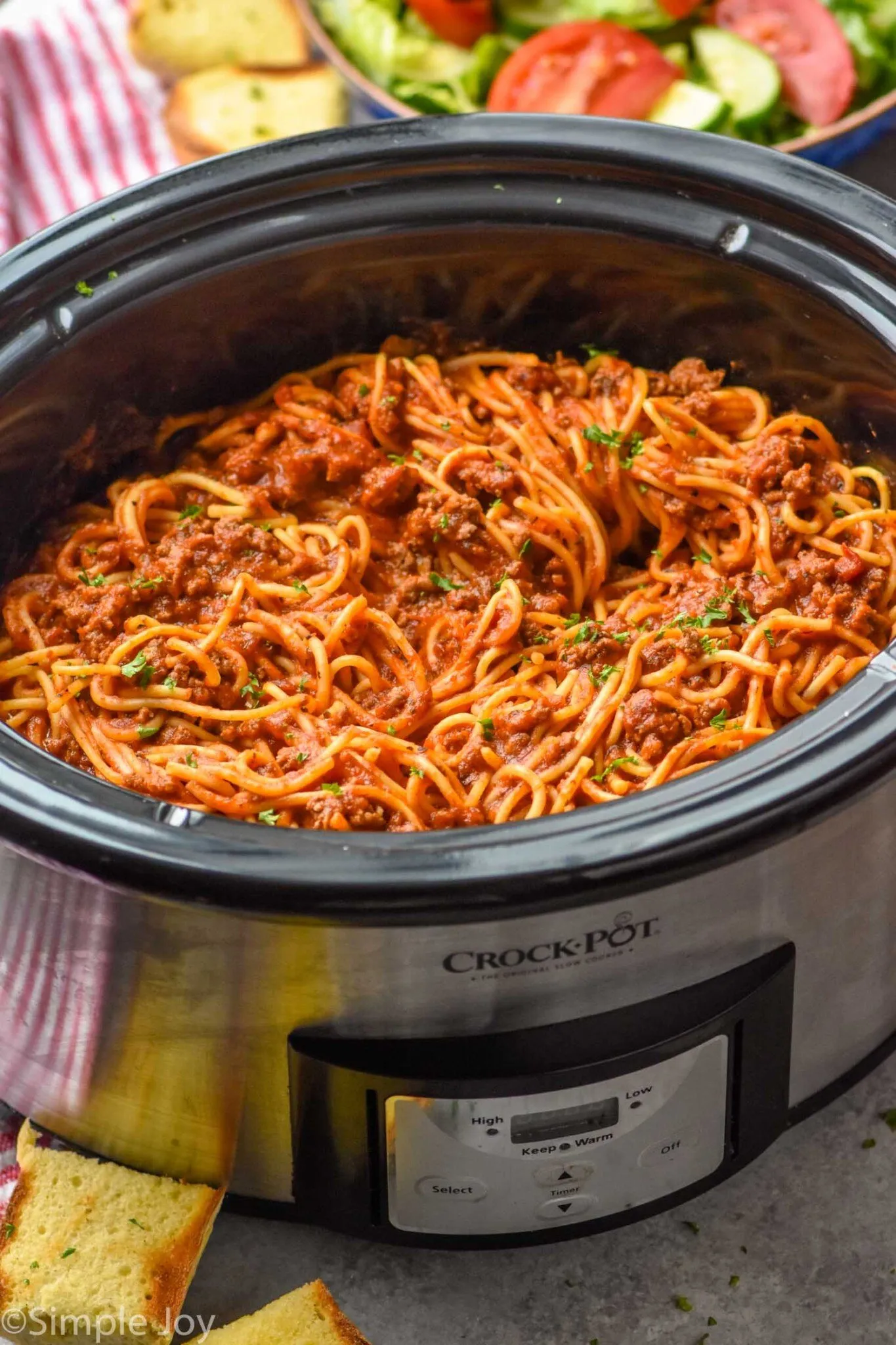 Crockpot Spaghetti Sauce with Ground Beef