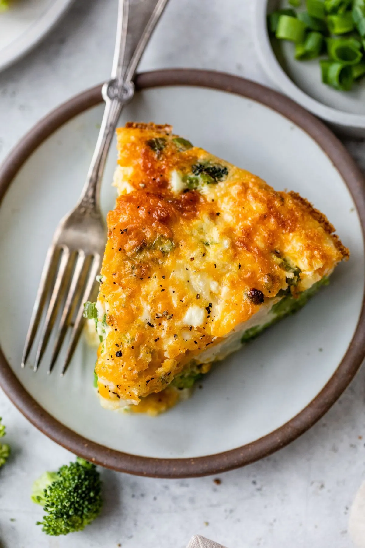 Crustless Quiche with Broccoli and Cauliflower