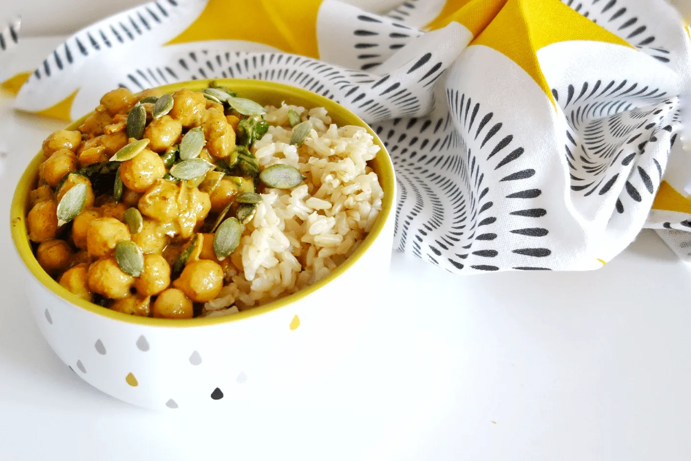 Curry Daubergine et de Pois Chiches Vegan Sans Gluten